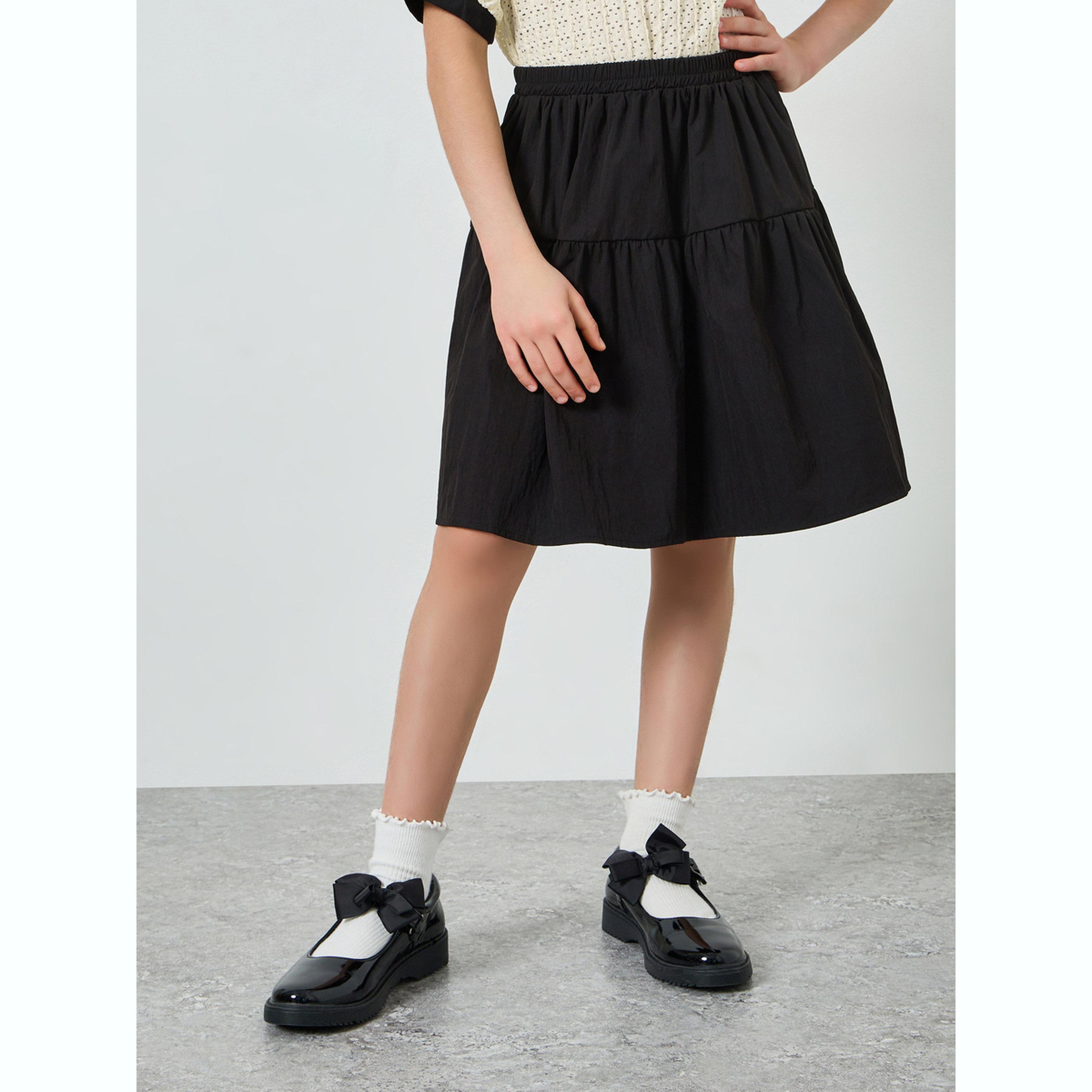 مجموعة من تنورة وبلوزة محبوكة بحواف متباينة-girls-clothing-setsandcoords-image-5