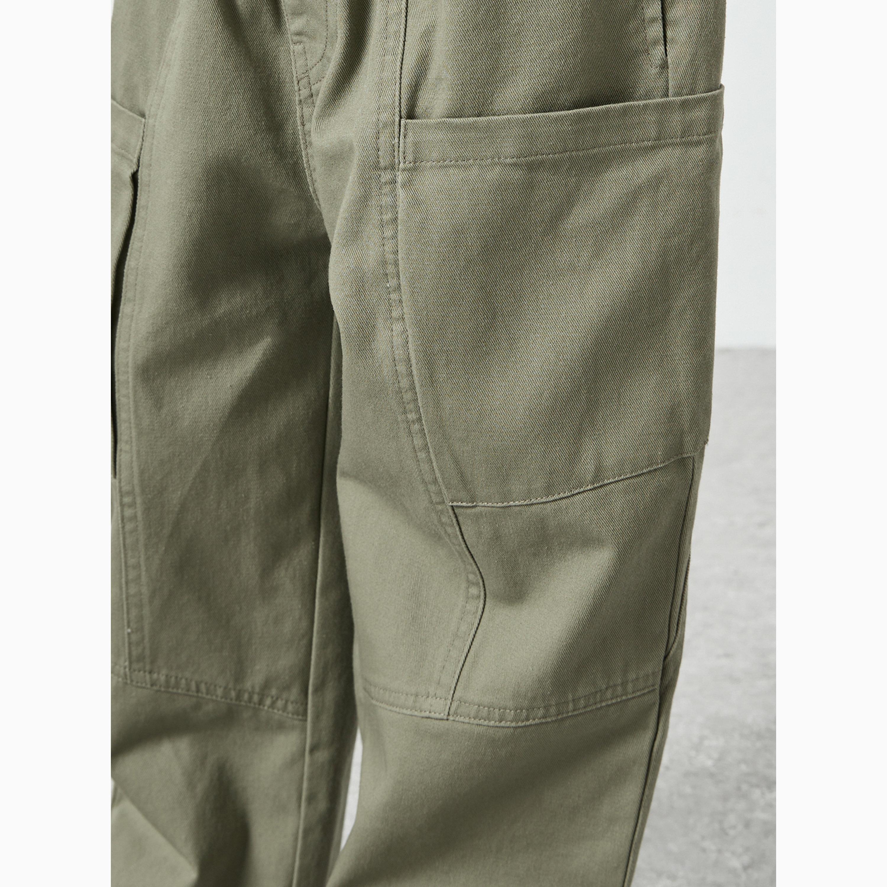 Take Two Boys Solid Elasticated Waistband Cargo Pants-boys-clothing-bottoms-joggersandtrackpants-image-3
