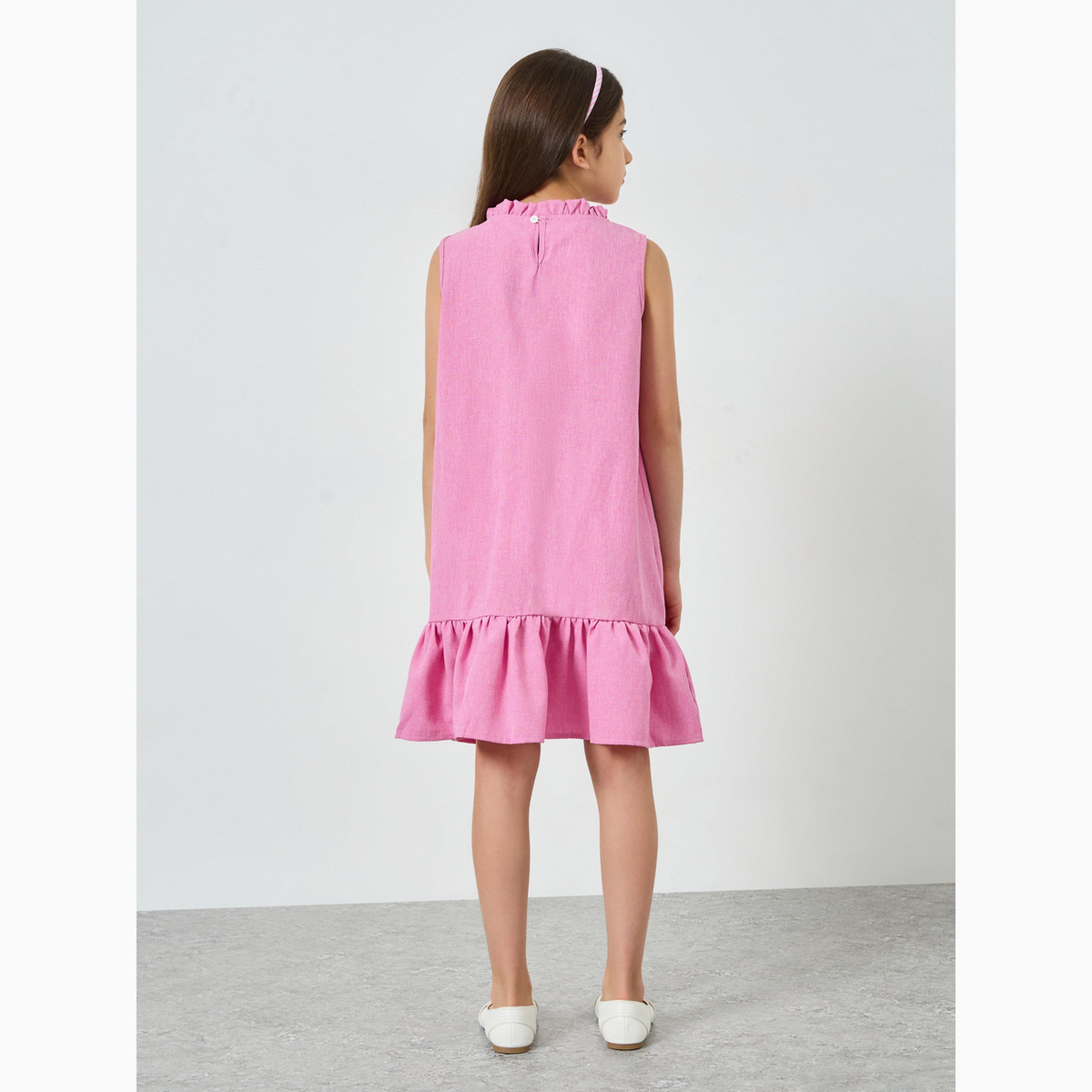 فستان بلا أكمام وحافة كشكش-girls-clothing-dressesandjumpsuits-image-4