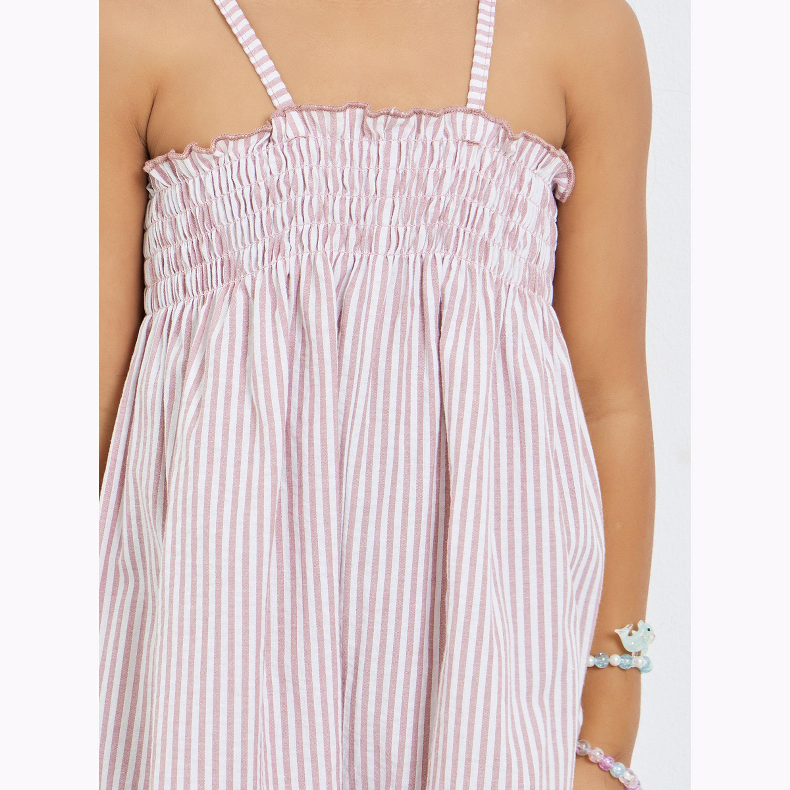 Take Two Girls Striped Smocked Wide Leg Jumpsuit-girls-clothing-dressesandjumpsuits-image-5