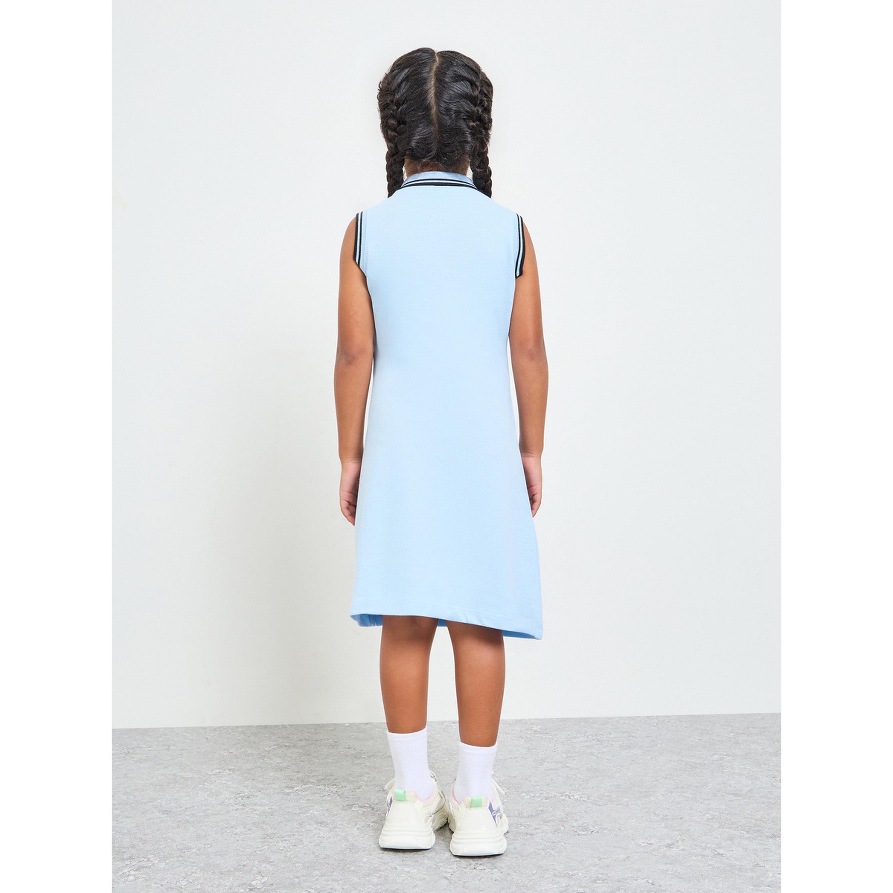 فستان تيشيرت بولو بتفاصيل حواف للبنات-girls-clothing-dressesandjumpsuits-image-3