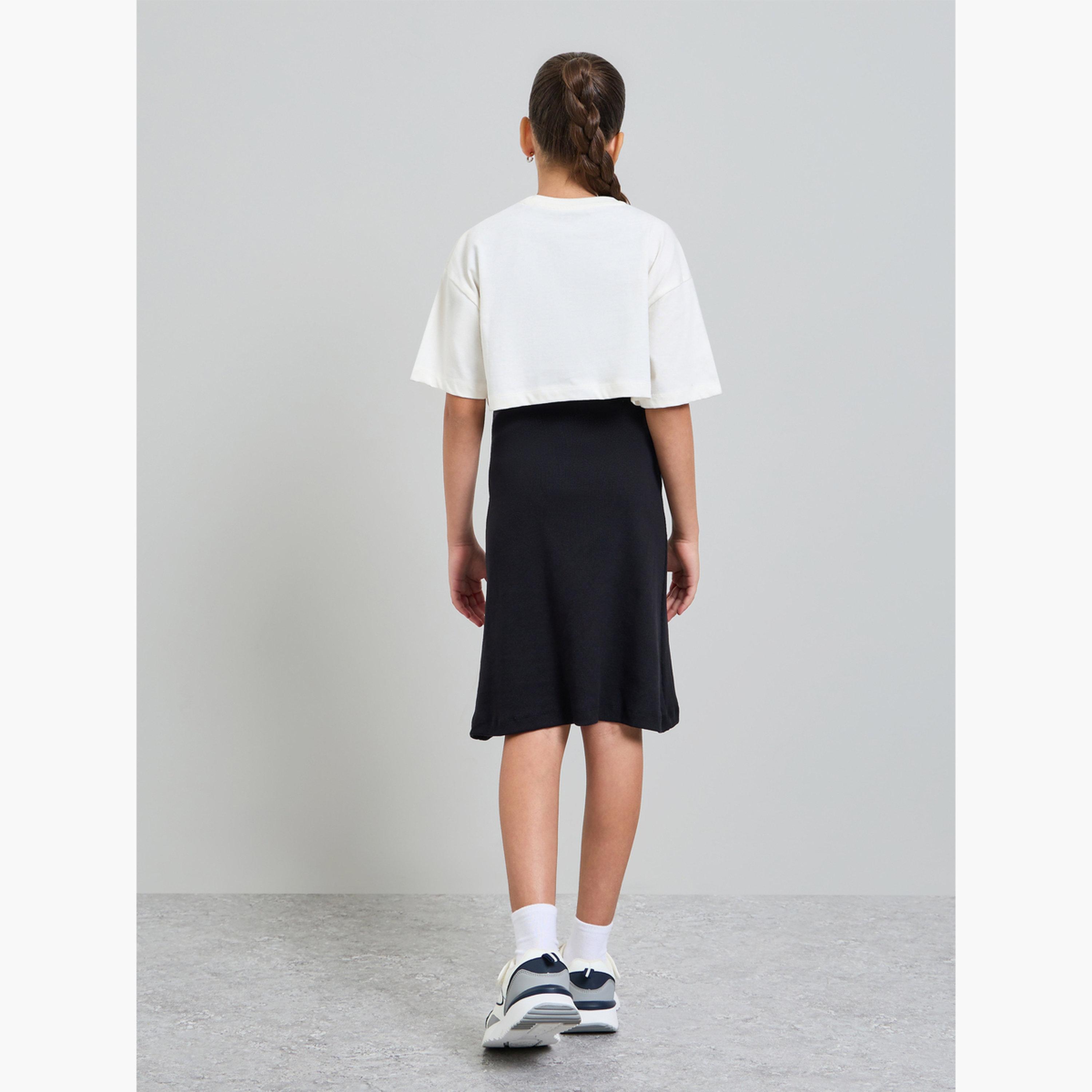 مجموعة من تيشيرت جيرسي وفستان مضلع للبنات-girls-clothing-setsandcoords-image-4