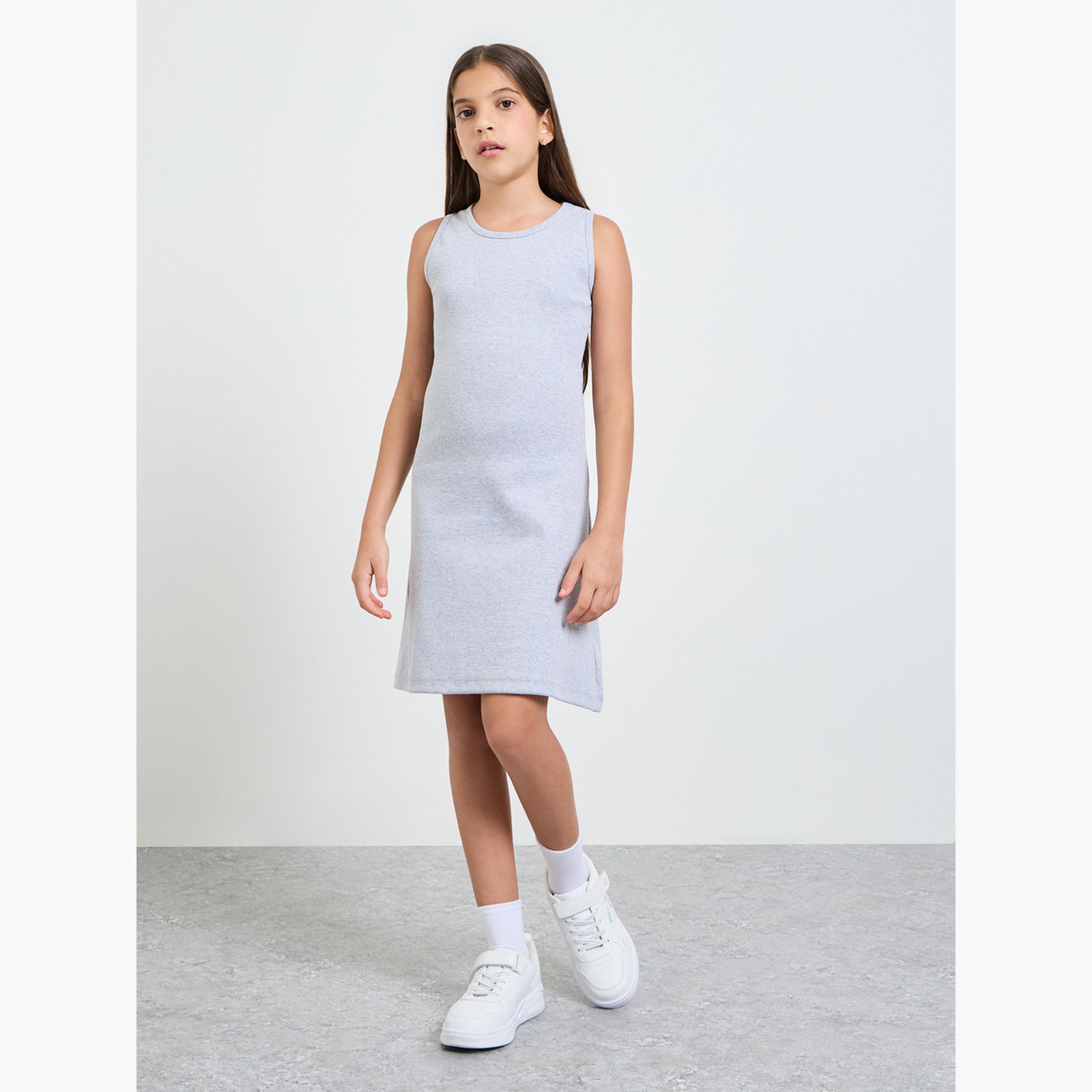 مجموعة من تيشيرت جيرسي وفستان مضلع للبنات-girls-clothing-setsandcoords-image-2