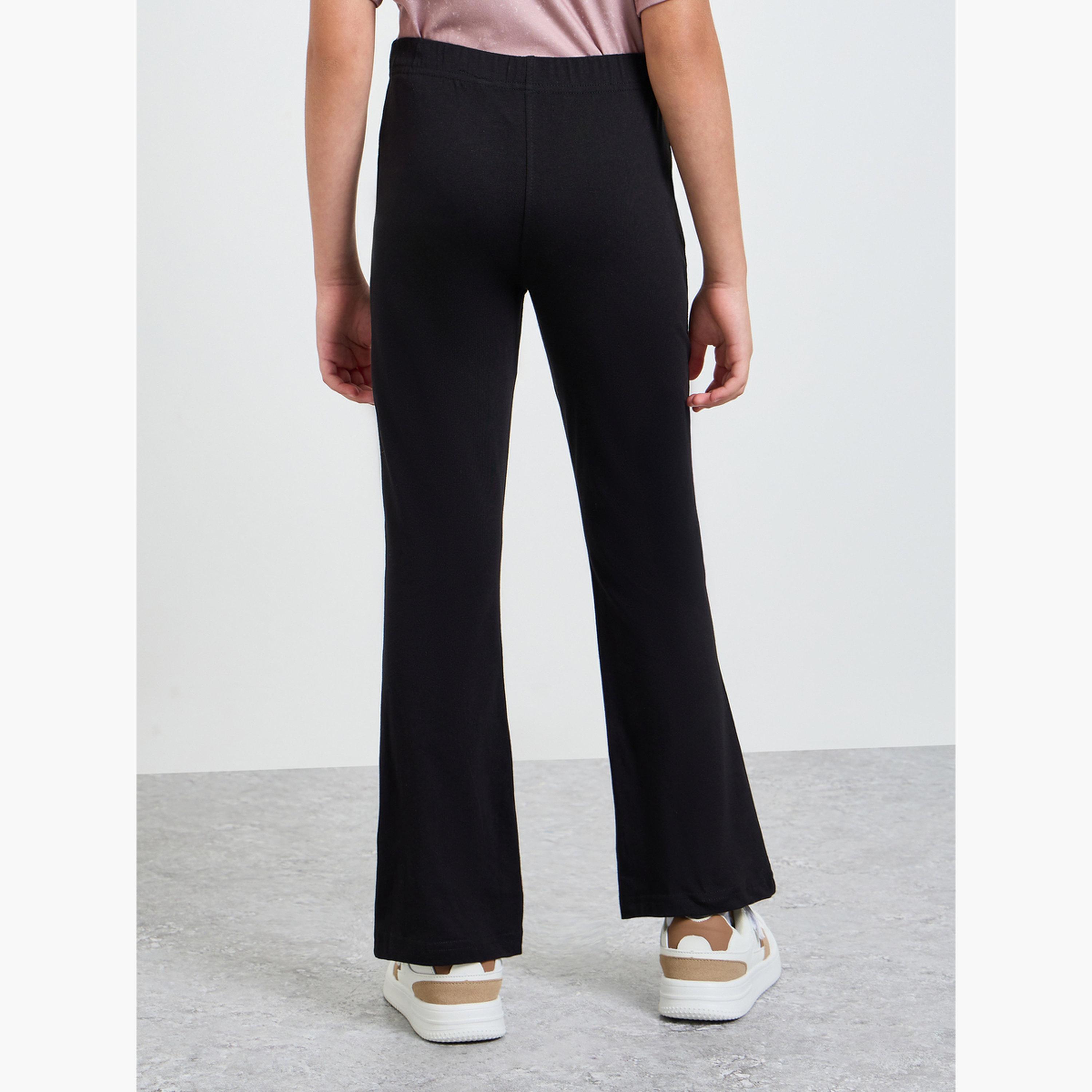 ليقنز واسع وتفاصيل طيات ناعمة أمامية للبنات-girls-clothing-bottoms-leggings-image-4
