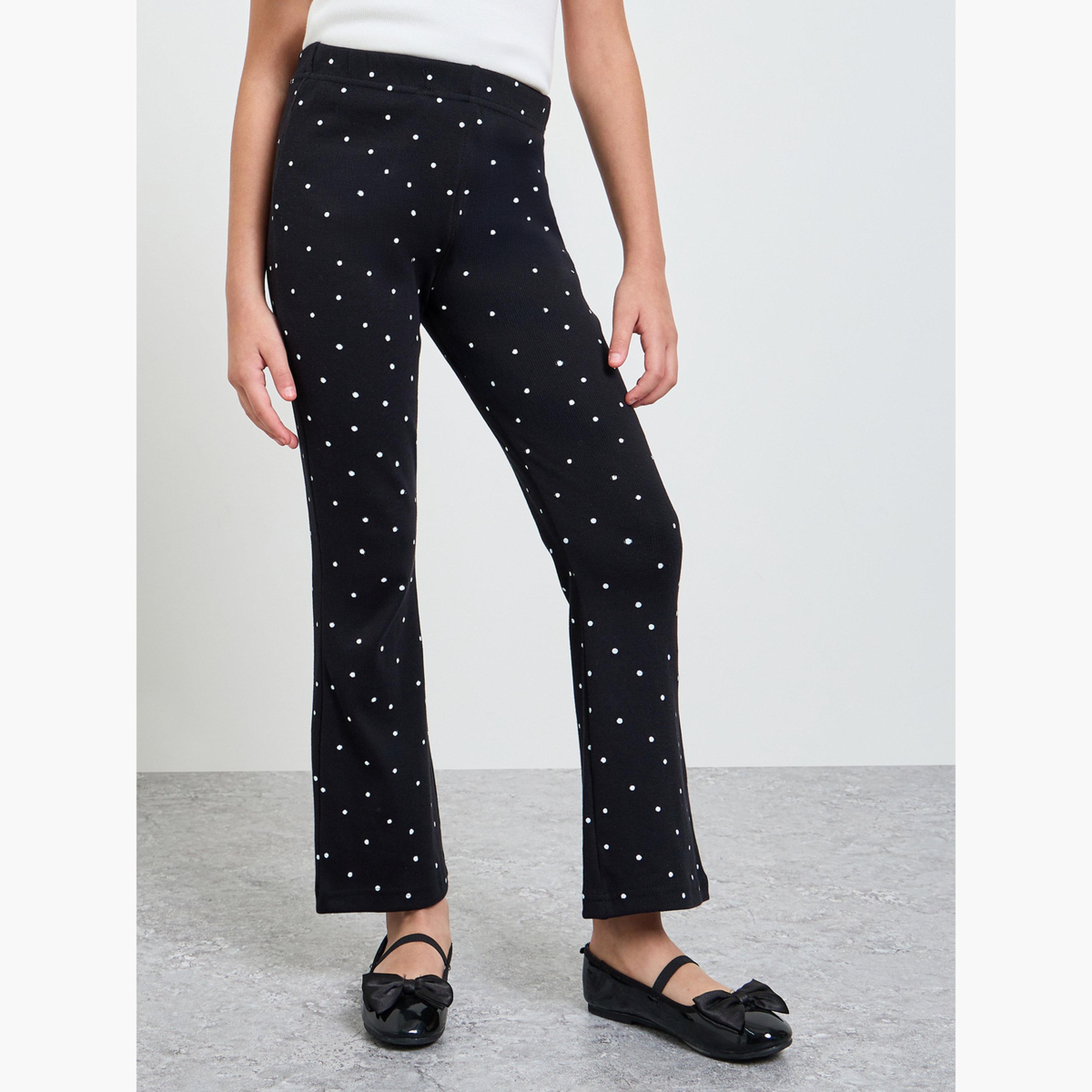 ليقنز واسع بطبعة نقاط للبنات-girls-clothing-bottoms-leggings-image-1