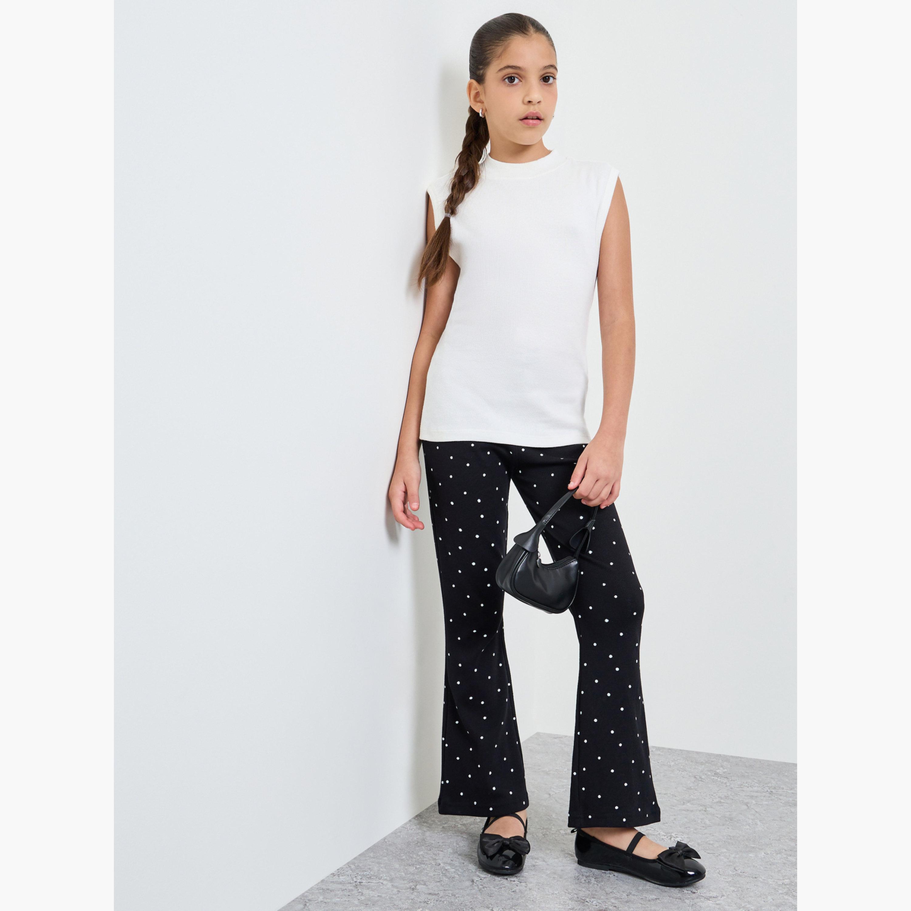ليقنز واسع بطبعة نقاط للبنات-girls-clothing-bottoms-leggings-image-2