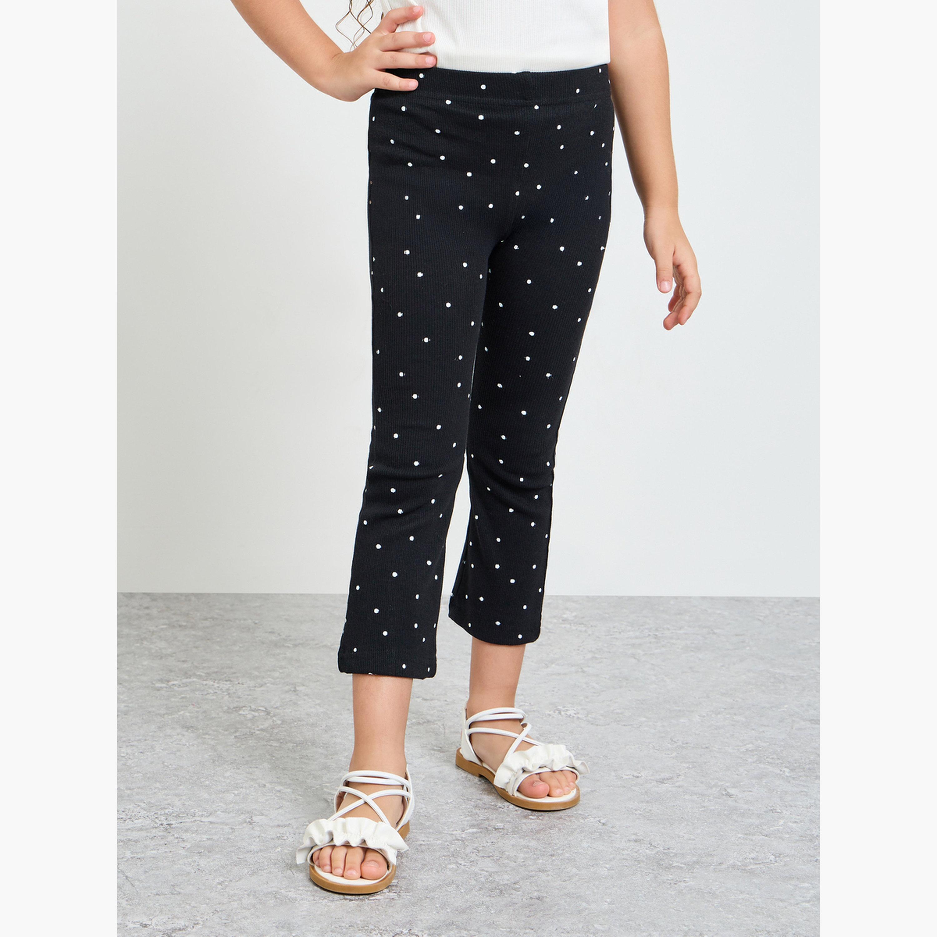 ليقنز مضلع بطبعة نقاط للبنات-girls-clothing-bottoms-leggings-image-1