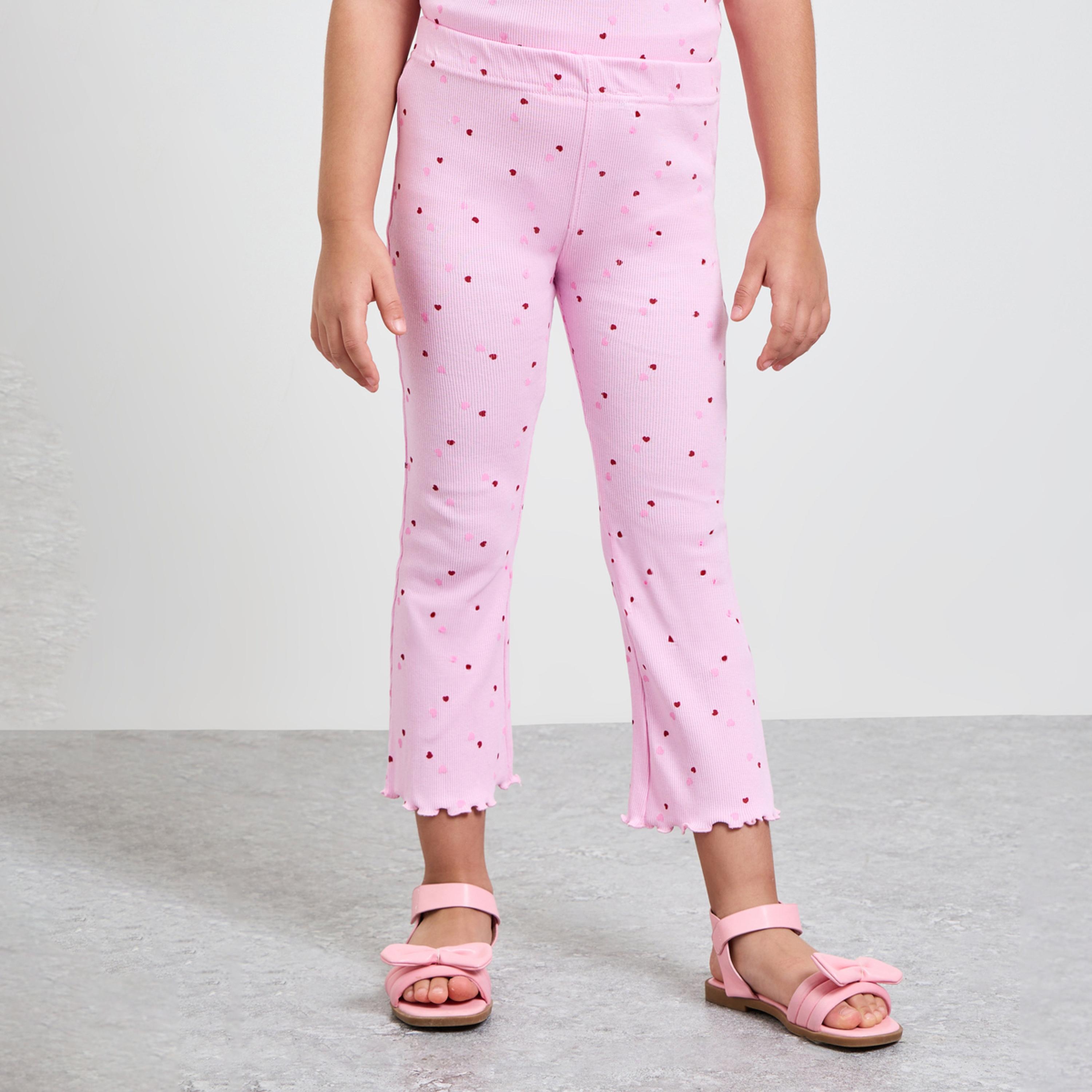 ليقنز مضلع بطبعة قلوب للبنات-girls-clothing-bottoms-leggings-image-1
