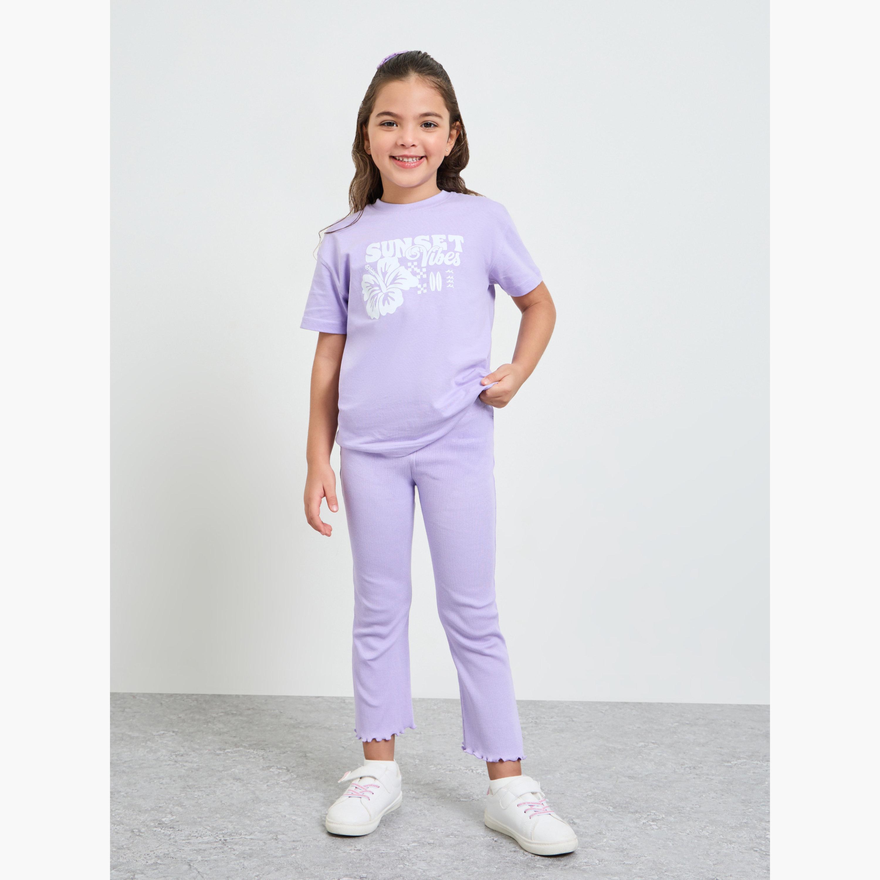 ليقنز مضلع بقصة واسعة للبنات-girls-clothing-bottoms-leggings-image-2