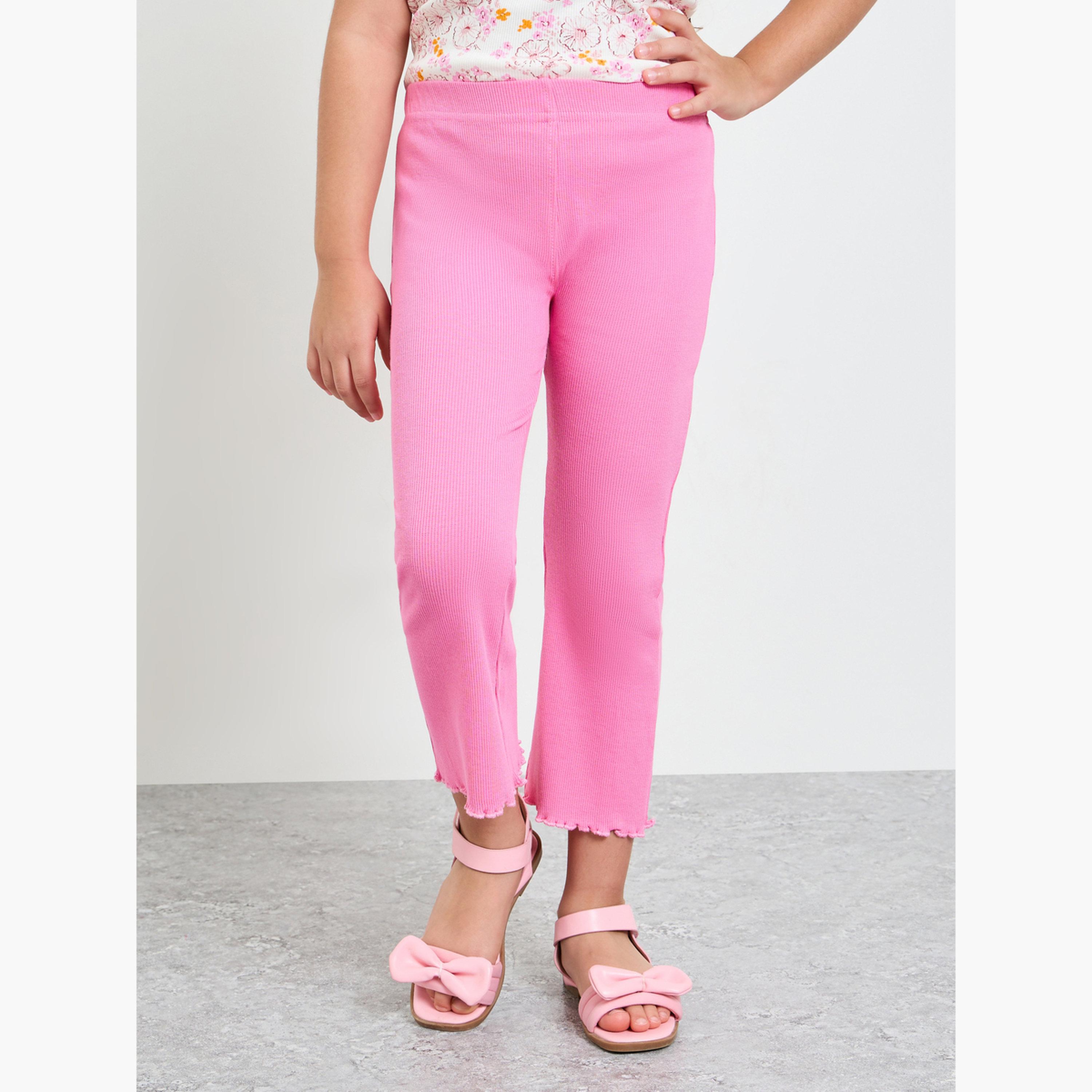 ليقنز مضلع بقصة واسعة للبنات-girls-clothing-bottoms-leggings-image-1