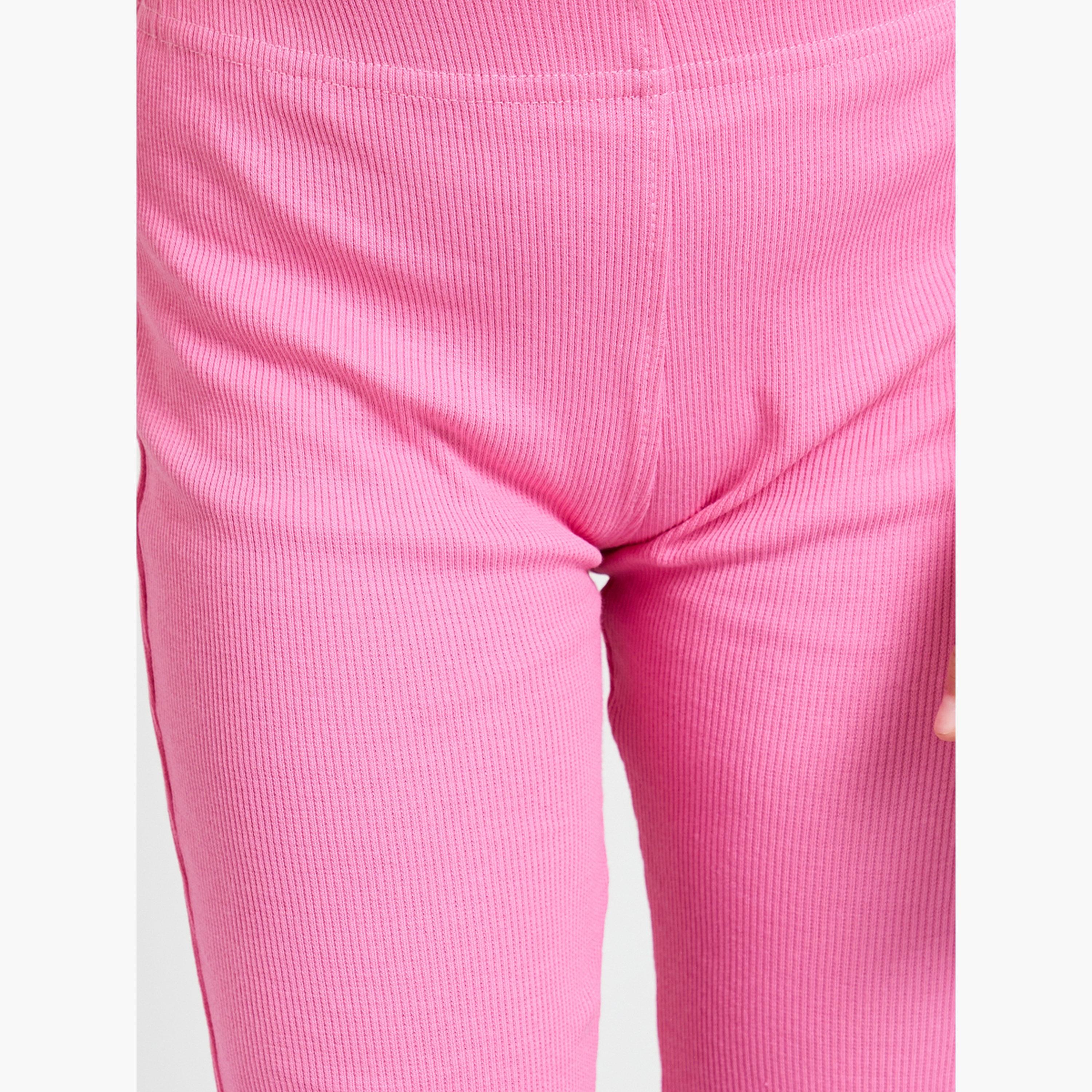 Styli Girls Ribbed Flared Leggings-girls-clothing-bottoms-leggings-image-3