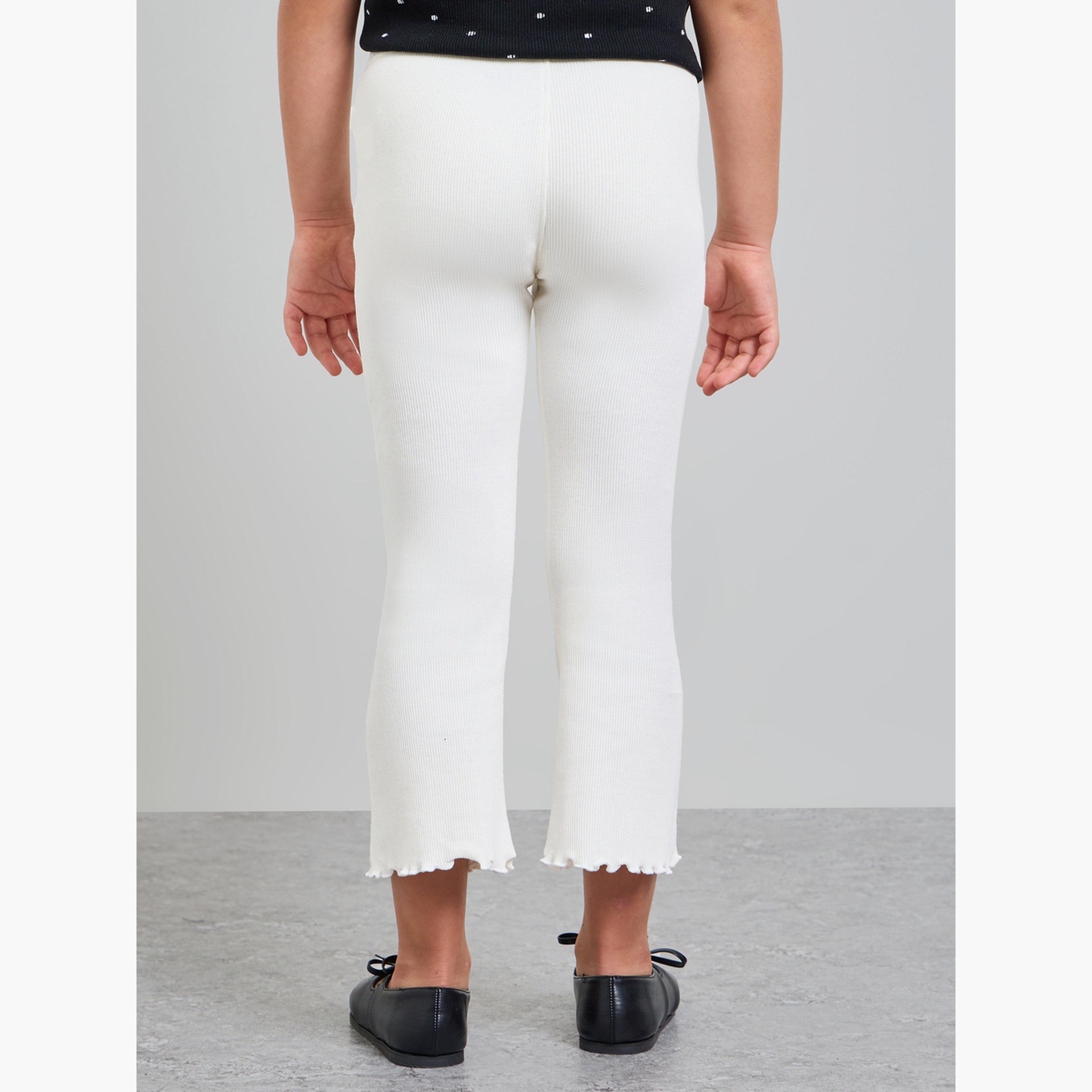 ليقنز مضلع بحافة مموجة للبنات-girls-clothing-bottoms-leggings-image-4