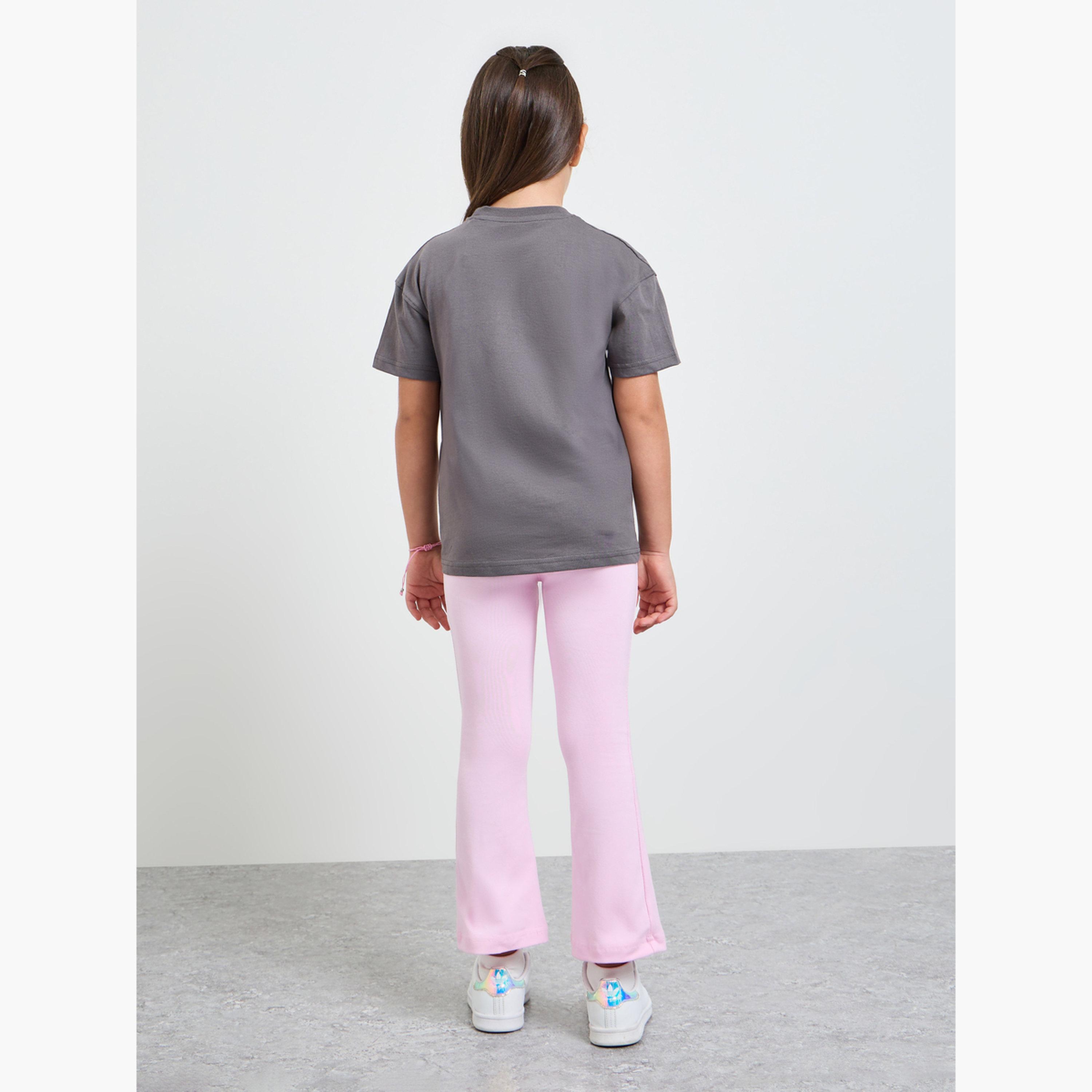 مجموعة من ليقنز واسع وتيشيرت بطبعة جرافيك للبنات-girls-clothing-setsandcoords-image-4