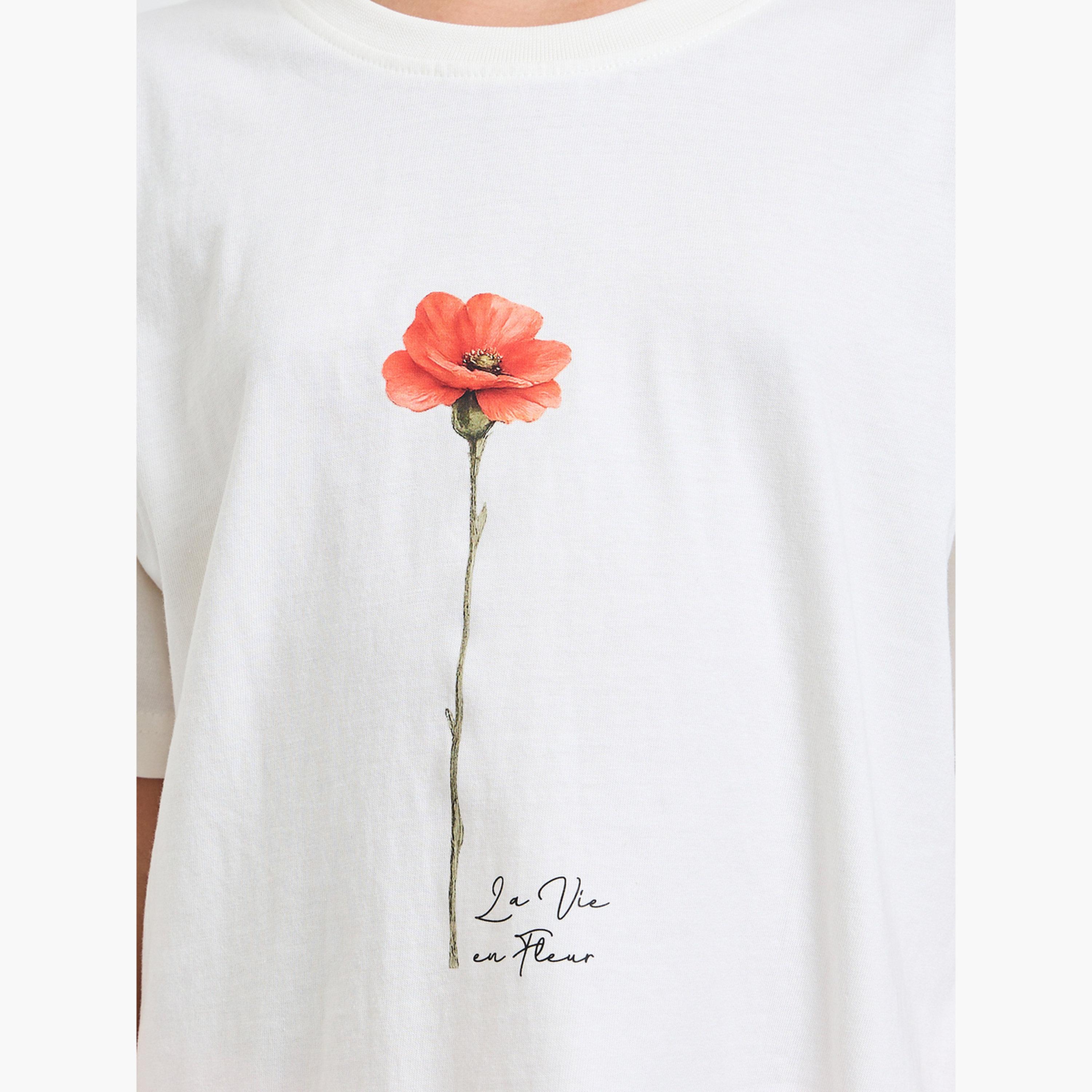 Styli Teen Girls Oversized T-Shirt and Flared Leggings Set-girls-clothing-setsandcoords-image-5