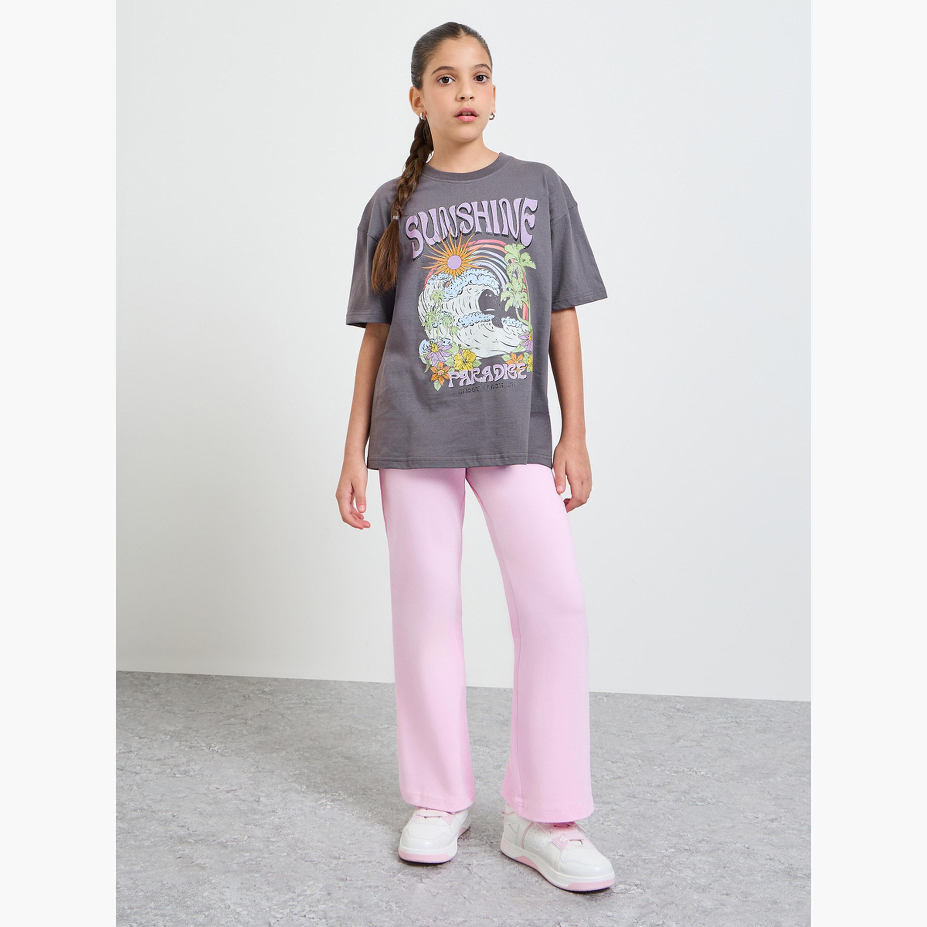 مجموعة من بنطال وتيشيرت واسع للبنات-girls-clothing-setsandcoords-image-1