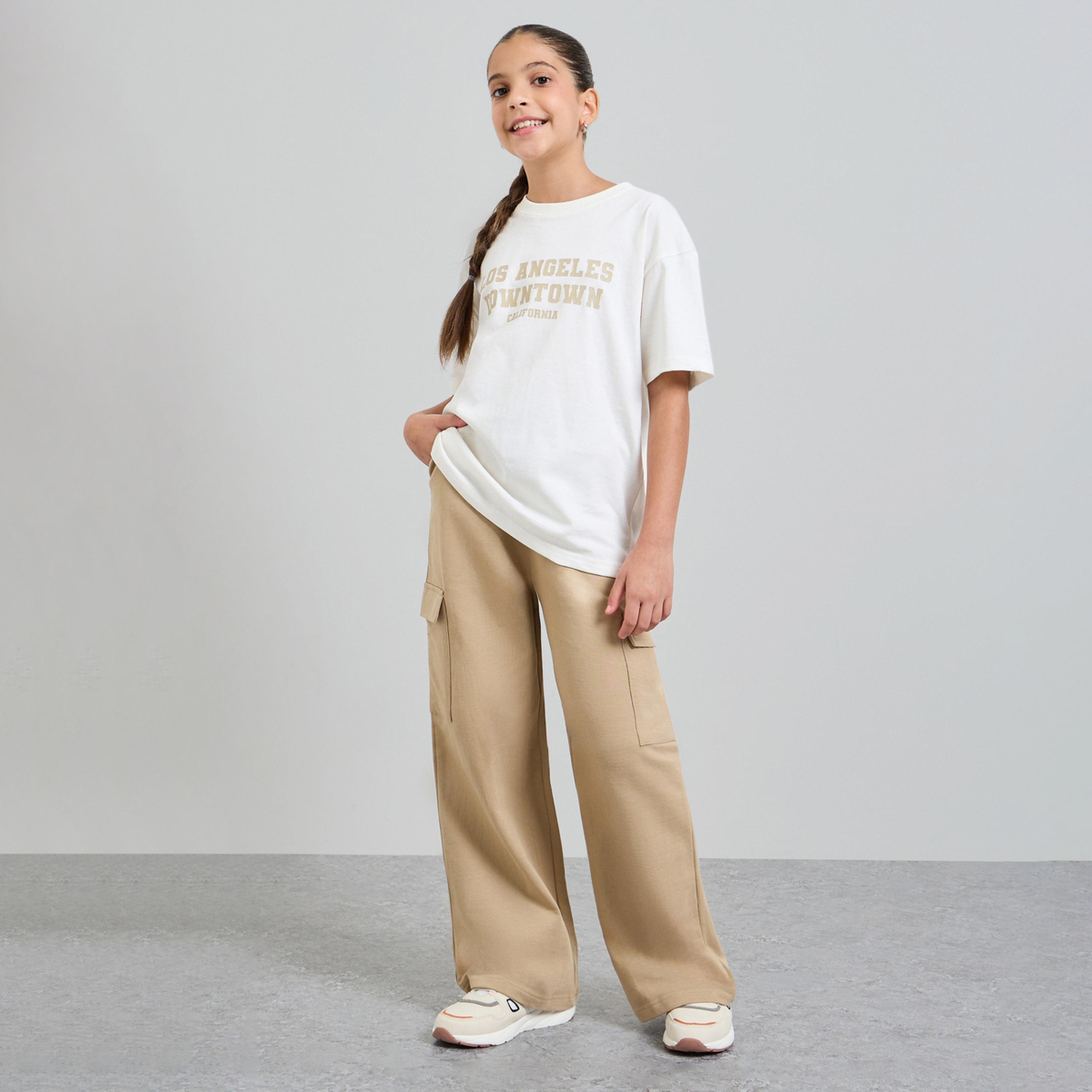 Styli Teen Girls Oversized T-Shirt and Cargo Joggers Set-girls-clothing-setsandcoords-image-1