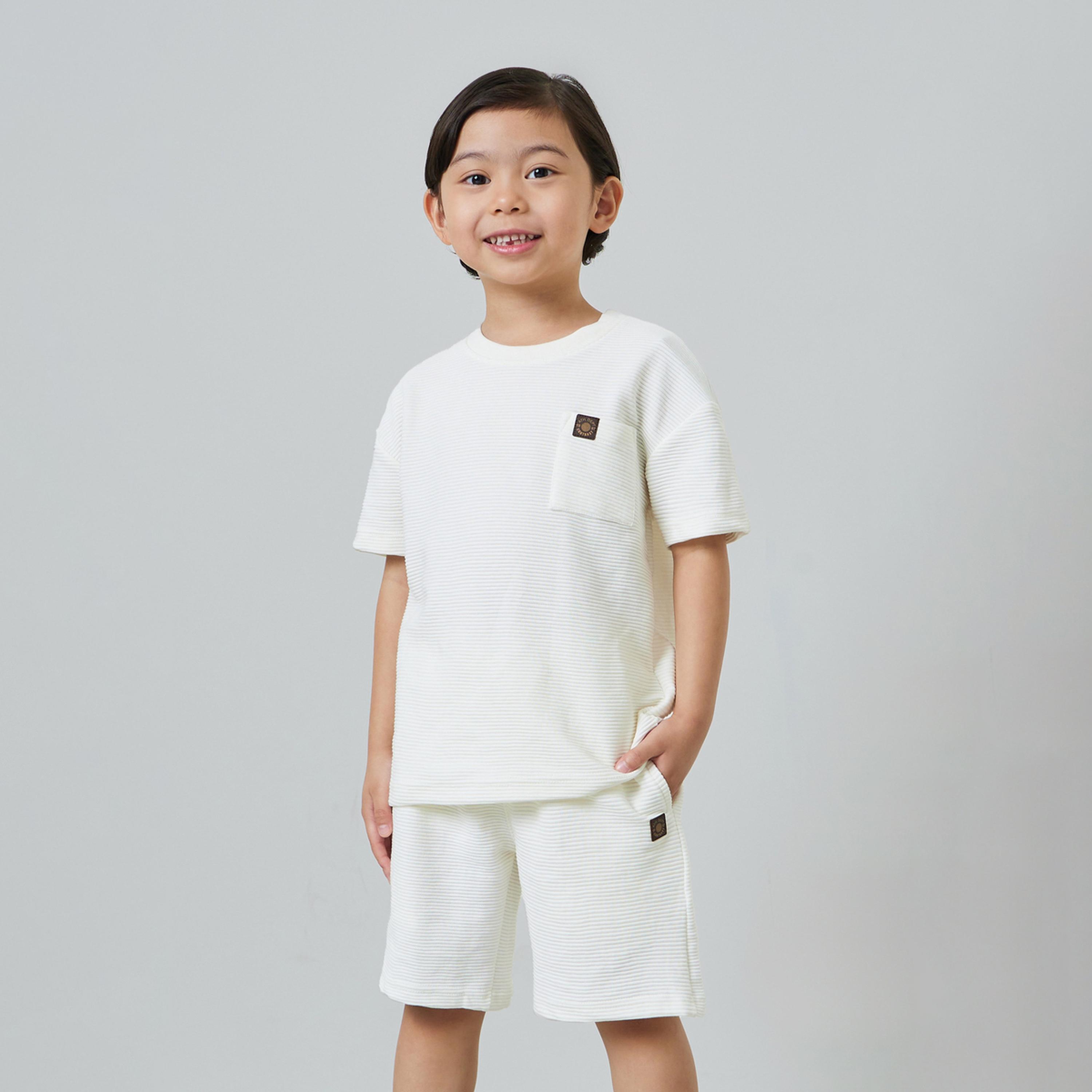 Styli Boys Textured Oversized T-Shirt and Shorts Set-boys-clothing-setsandcoords-image-1