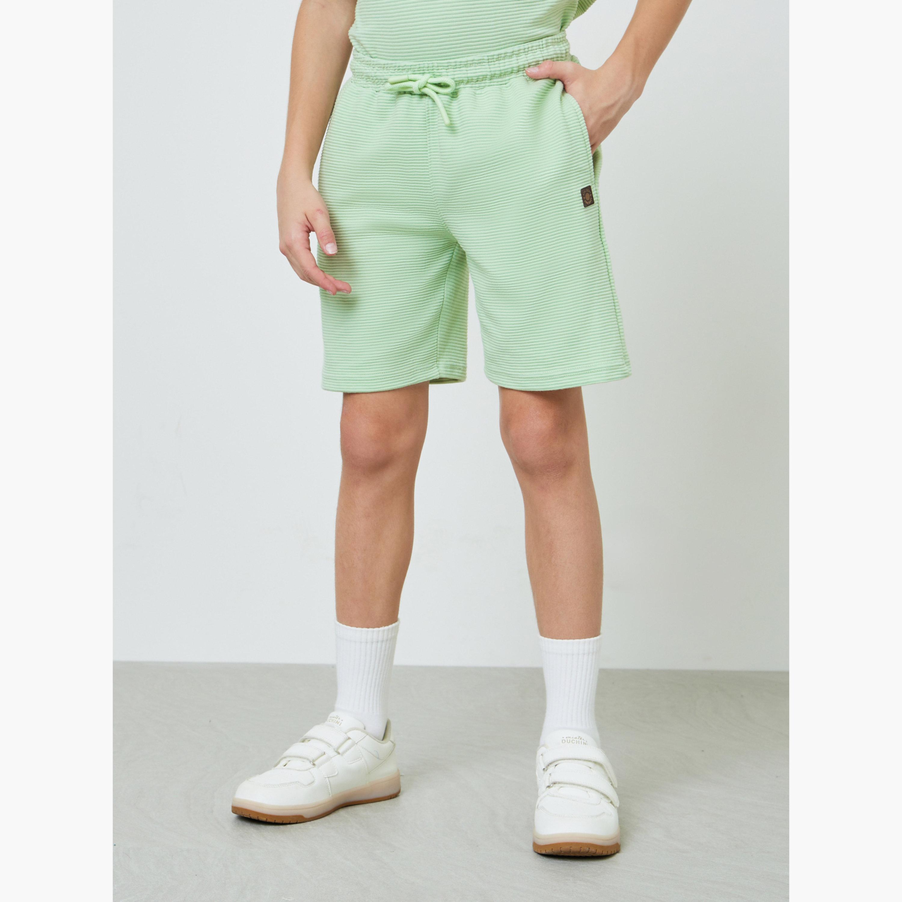 Styli Teen Boys Textured Oversized T-Shirt and Shorts Set-boys-clothing-setsandcoords-image-5