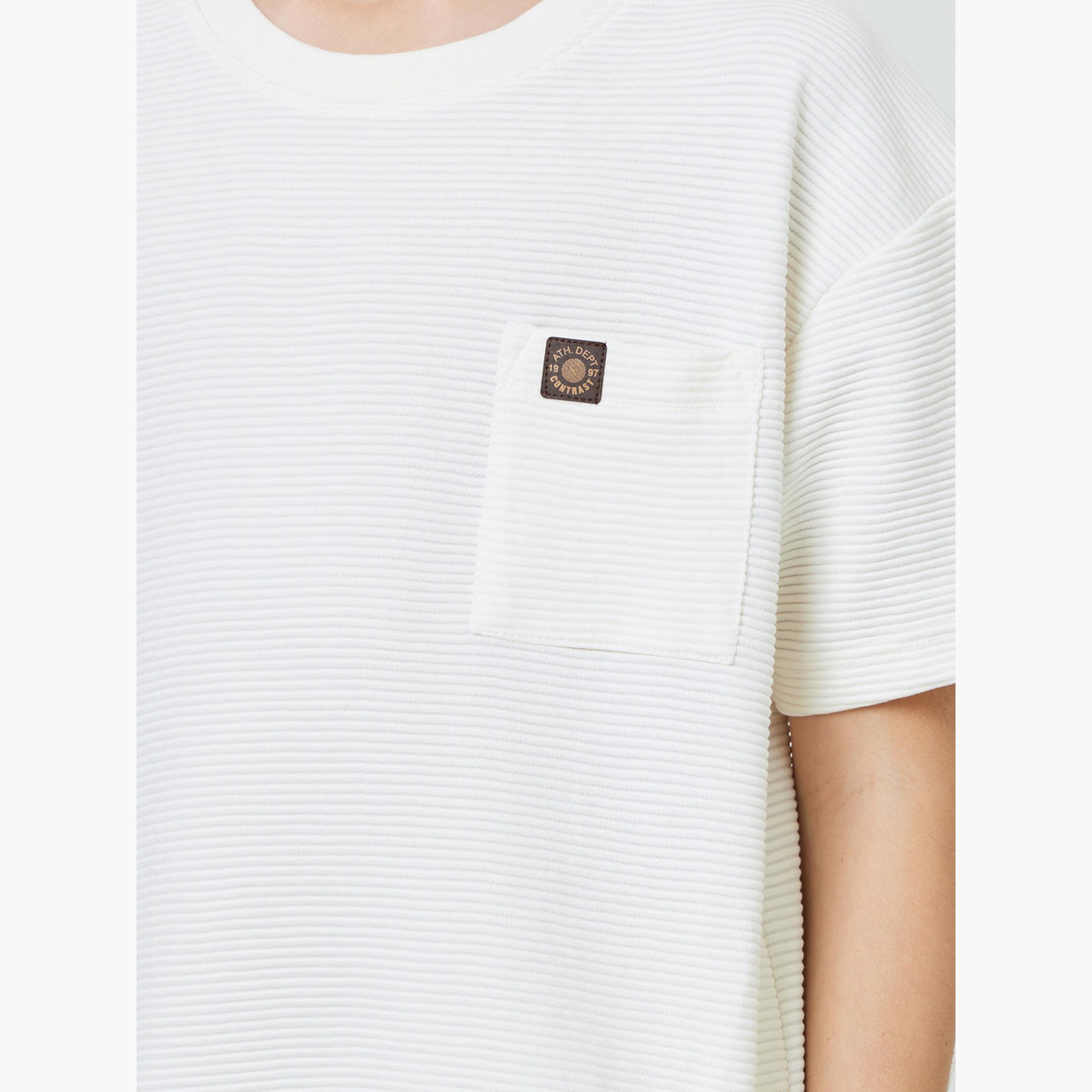 Styli Teen Boys Textured Oversized T-Shirt and Shorts Set-boys-clothing-setsandcoords-image-5