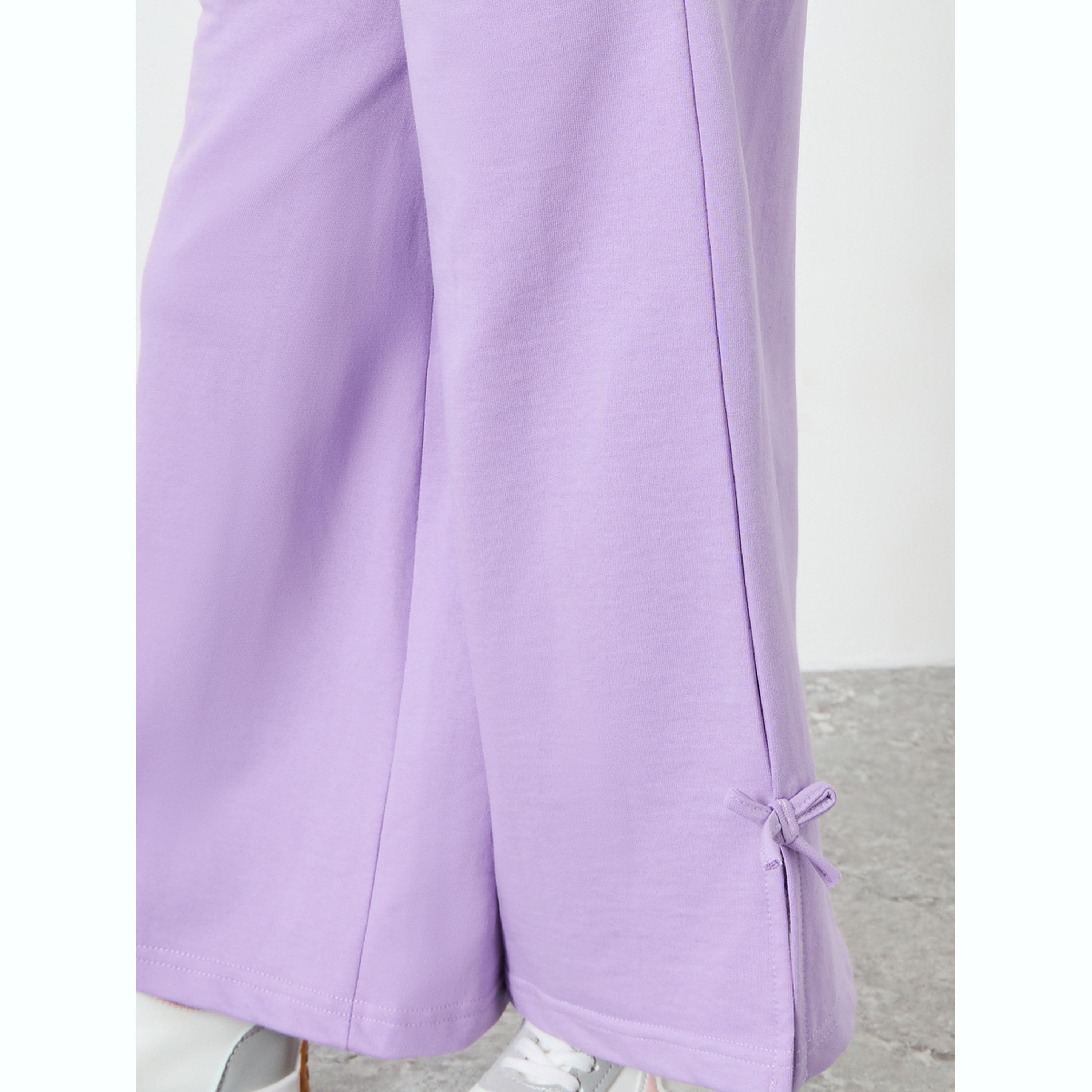 جوغر بأرجل واسعة وتفاصيل عقدة-girls-clothing-bottoms-joggersandtrackpants-image-3