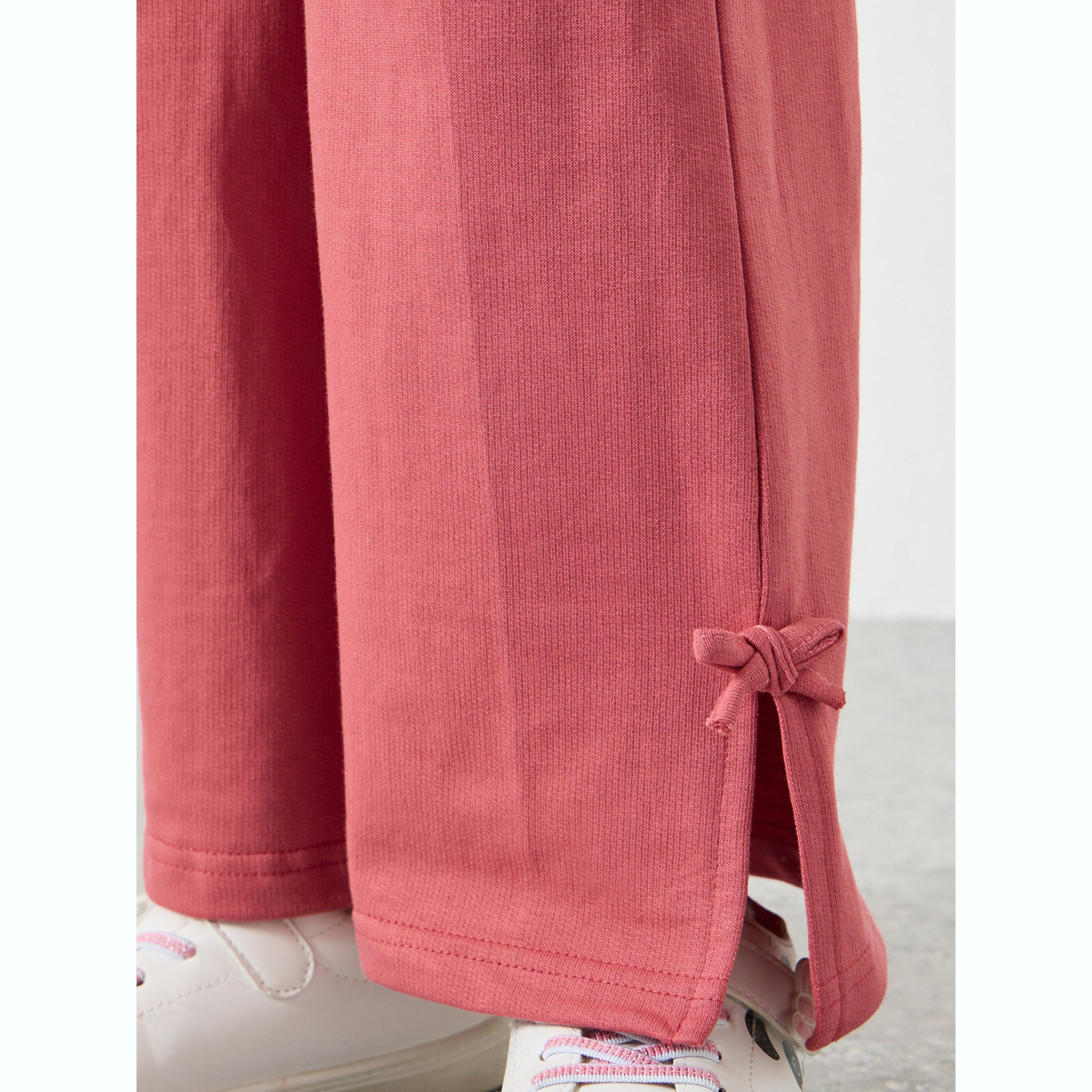 جوغر بأرجل واسعة وتفاصيل عقدة-girls-clothing-bottoms-joggersandtrackpants-image-3