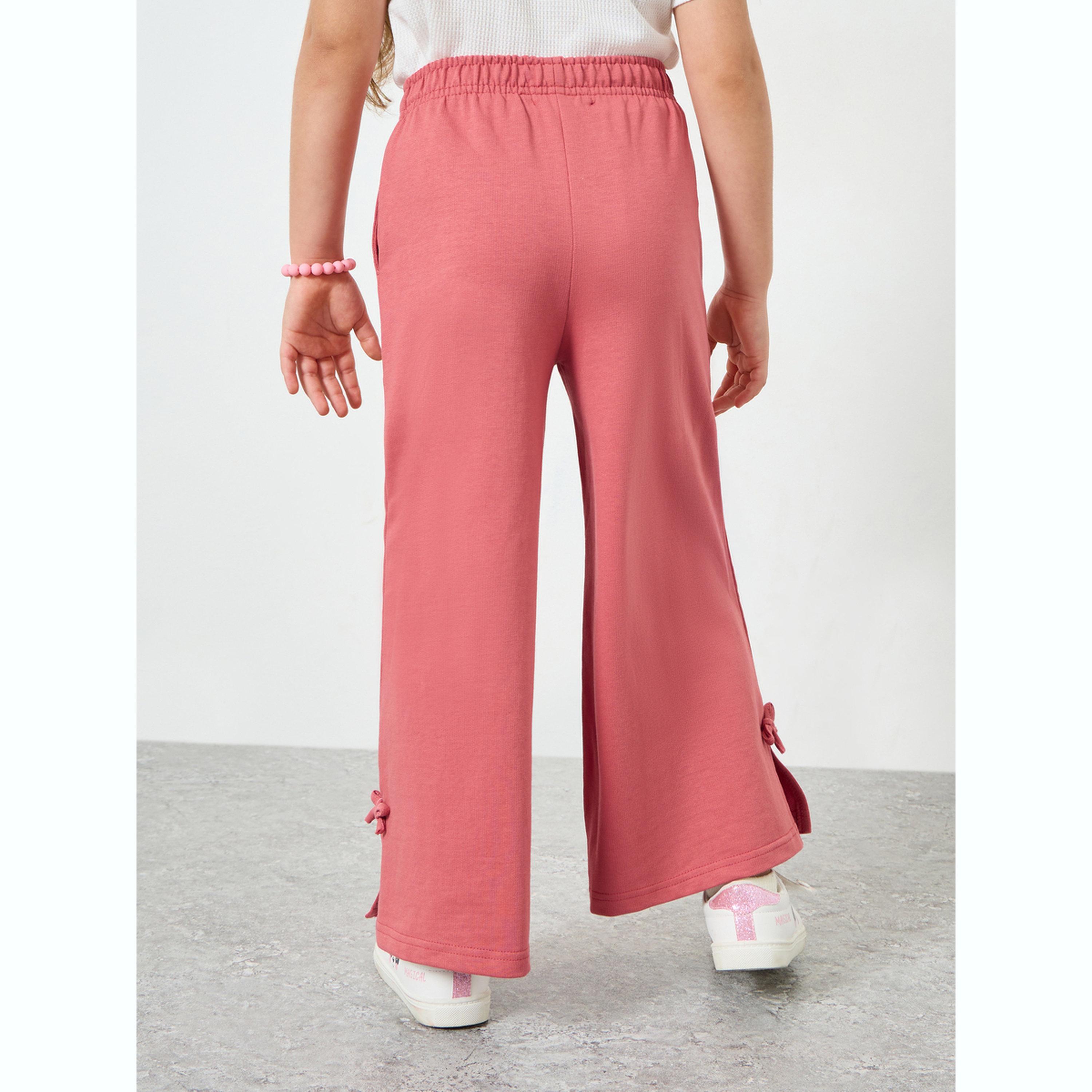 جوغر بأرجل واسعة وتفاصيل عقدة-girls-clothing-bottoms-joggersandtrackpants-image-4