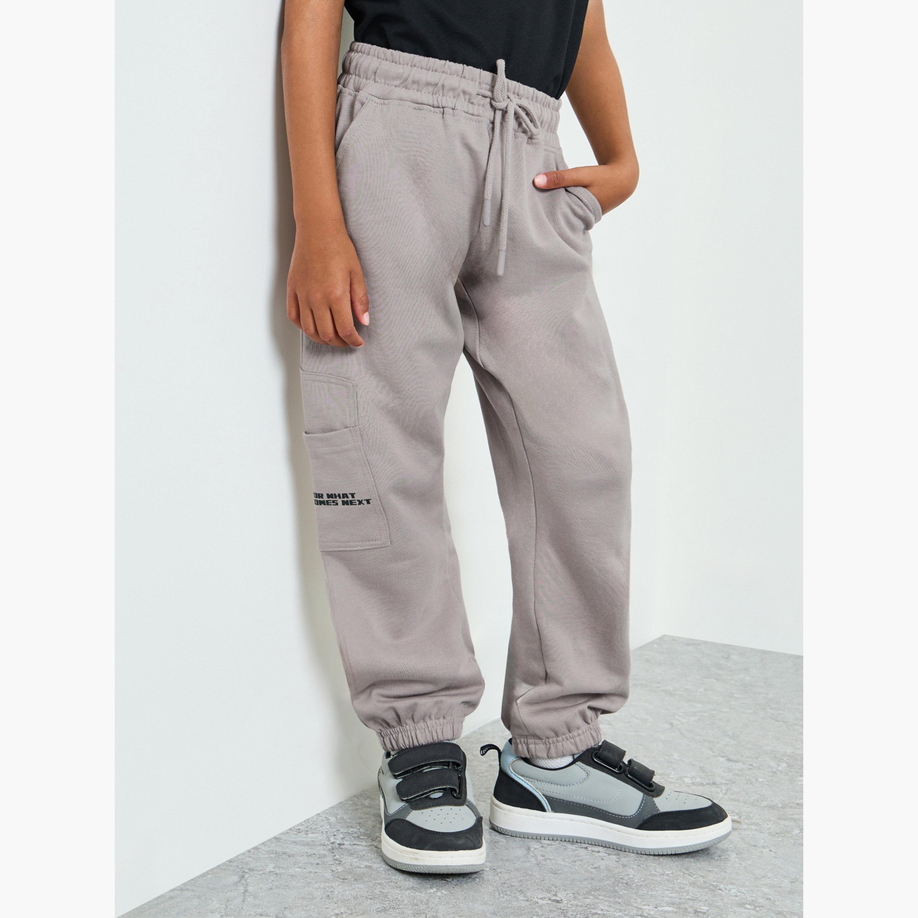 Styli Boys Cotton Joggers with Pocket Detail-boys-clothing-bottoms-joggersandtrackpants-image-1