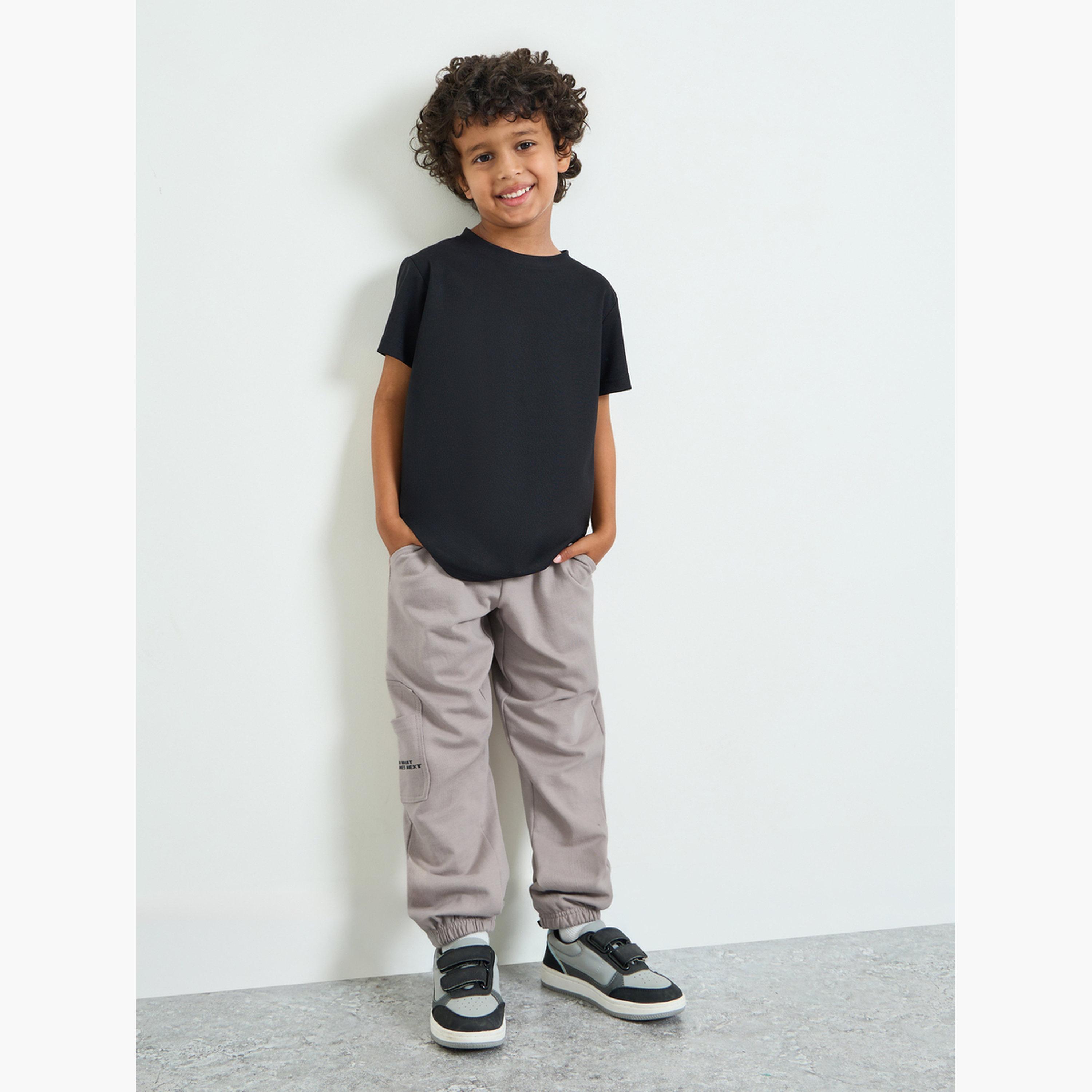 Styli Boys Cotton Joggers with Pocket Detail-boys-clothing-bottoms-joggersandtrackpants-image-2