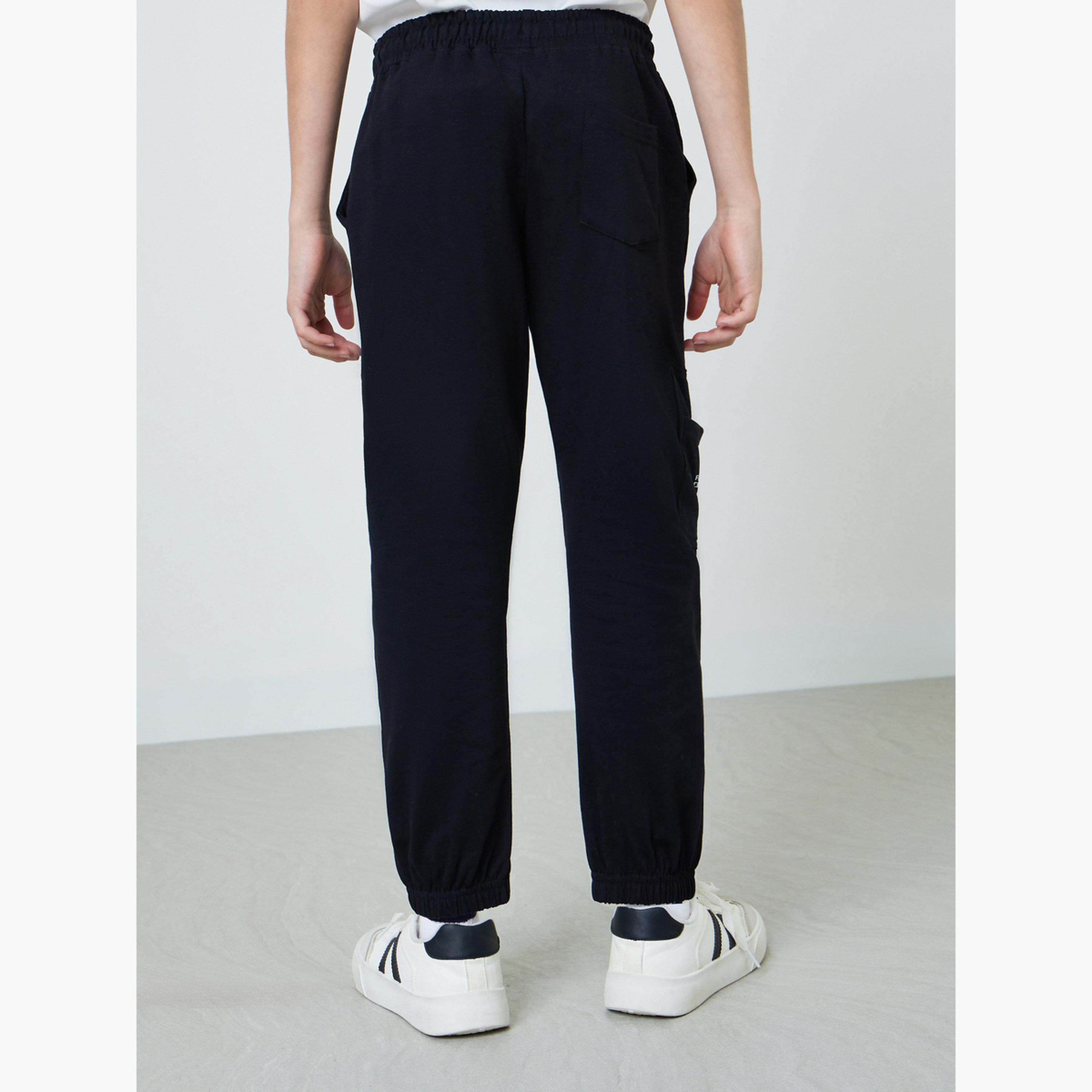 Styli Teen Boys Solid Joggers with Pocket-boys-clothing-bottoms-joggersandtrackpants-image-4