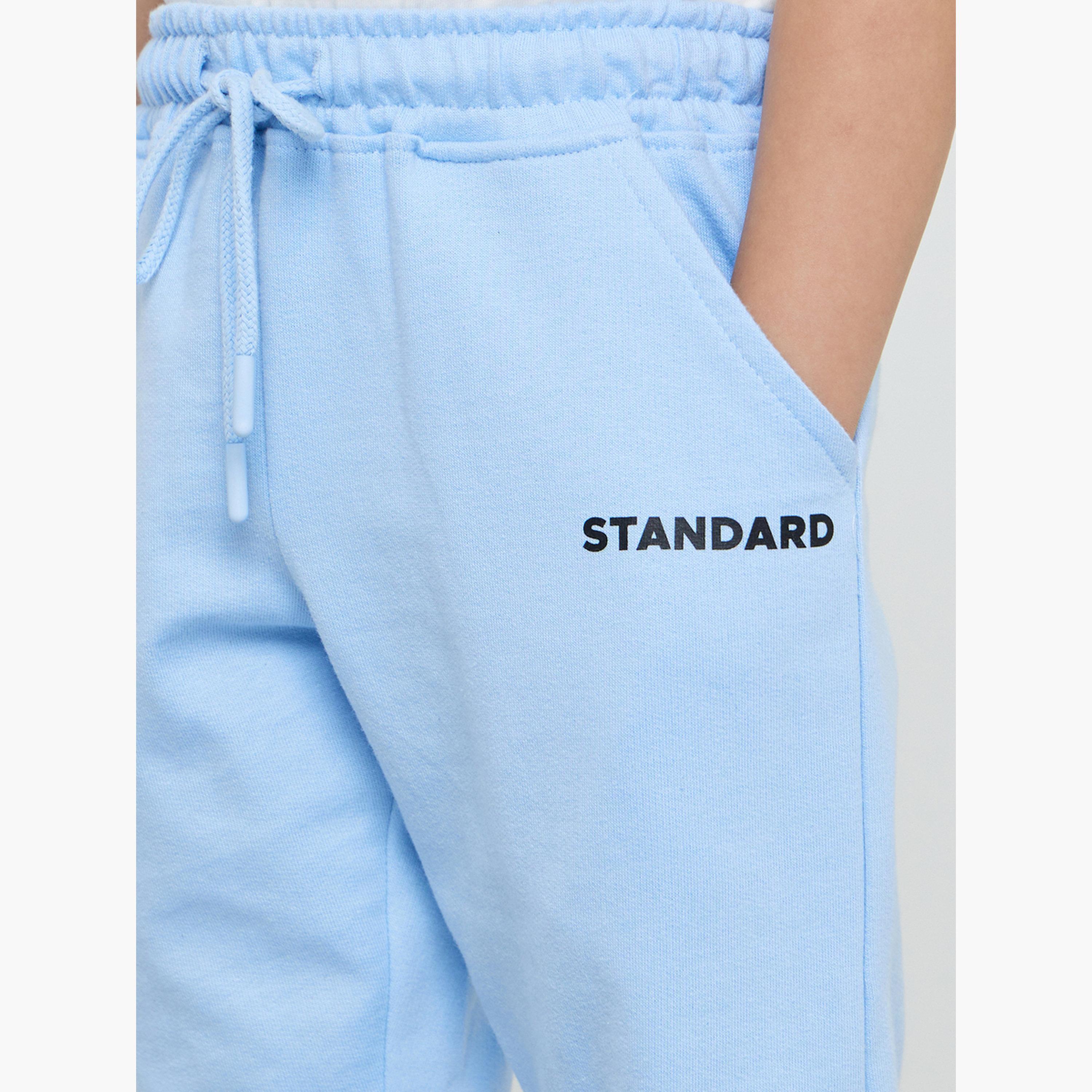 Styli Kids Light Blue Joggers with Drawstring-boys-clothing-bottoms-joggersandtrackpants-image-3