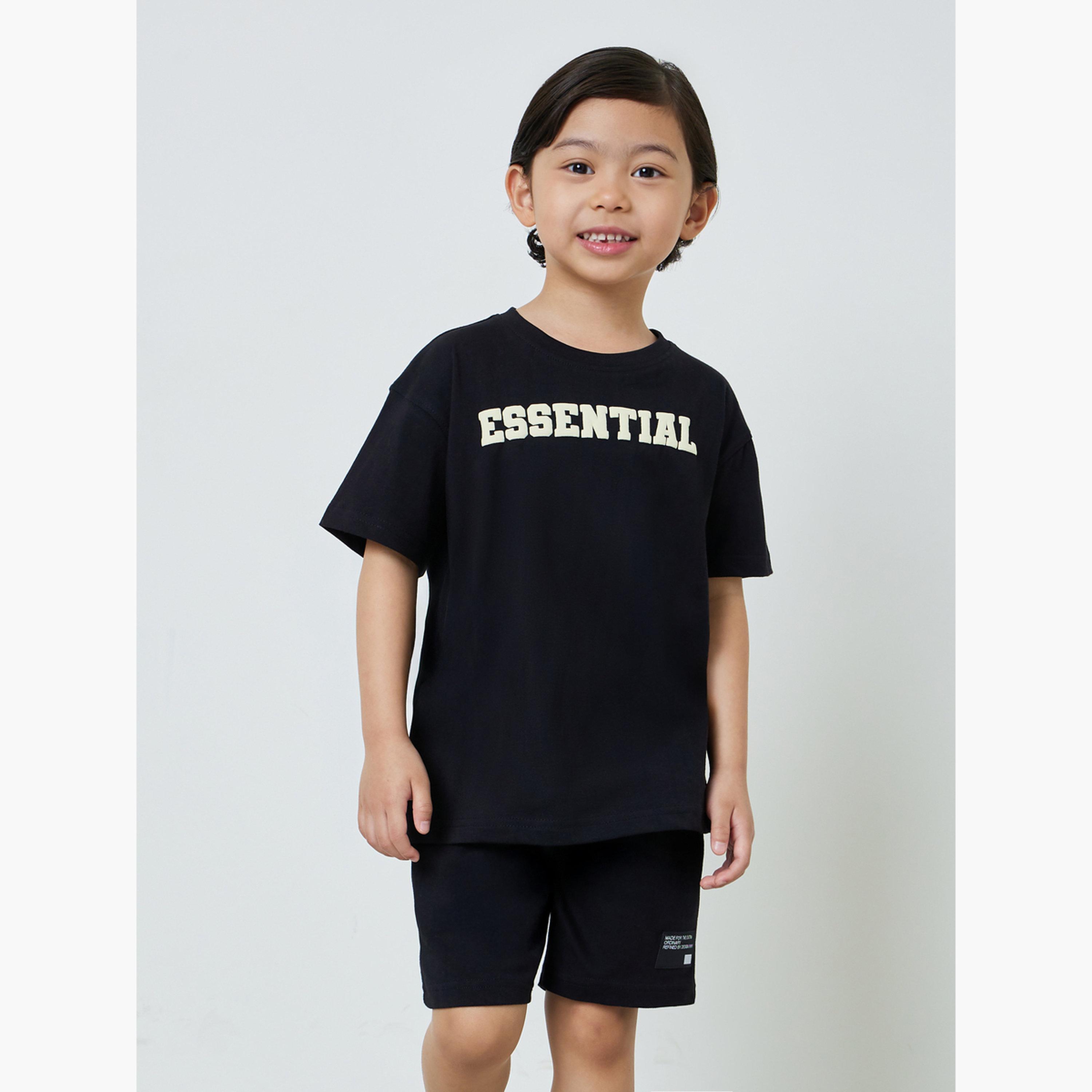 Styli Boys Text Print Oversized T-Shirt-boys-clothing-setsandcoords-image-1