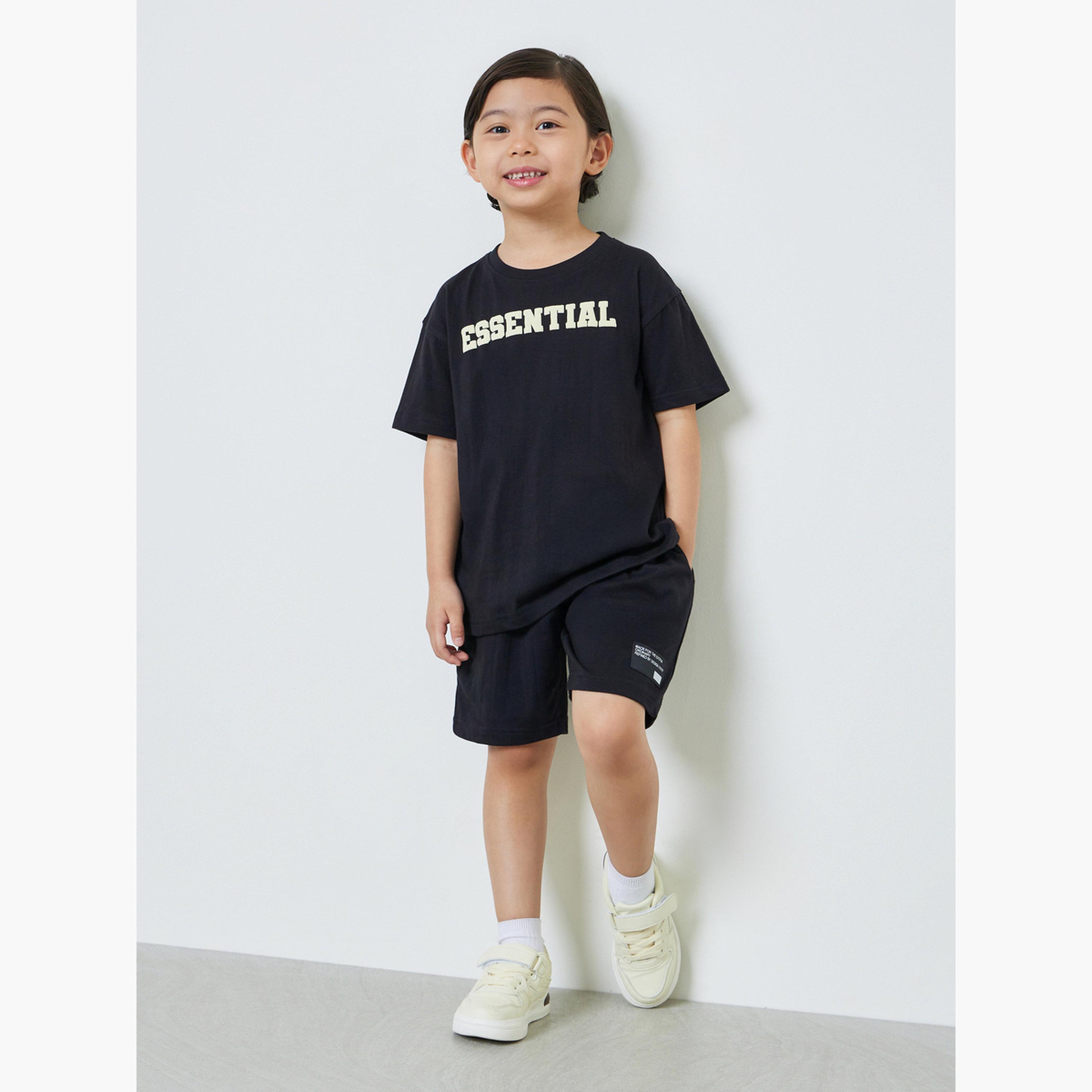 Styli Boys Text Print Oversized T-Shirt-boys-clothing-setsandcoords-image-2