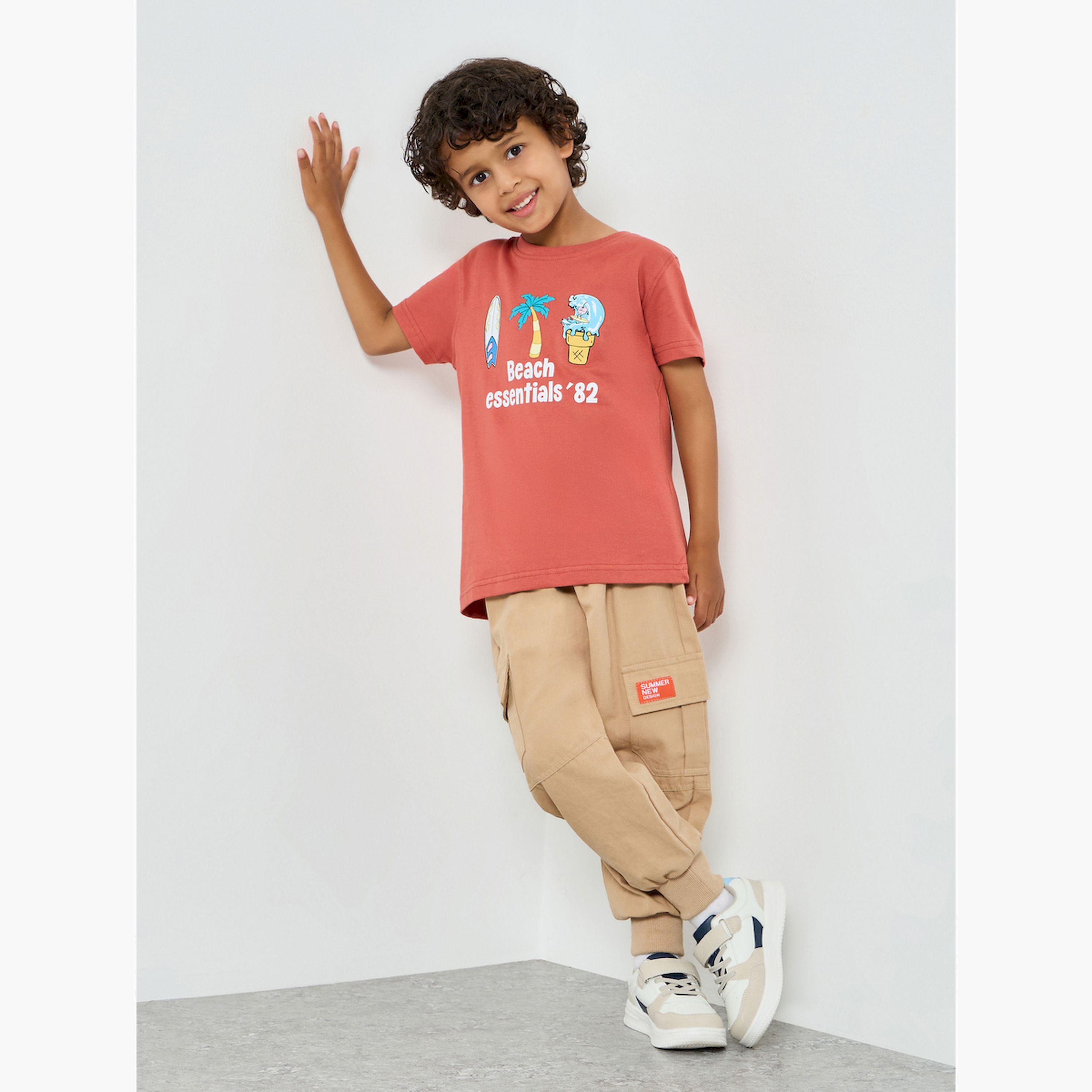 تيشيرت قطن بطبعات جرافيك للأولاد-boys-clothing-tshirtsandpolos-image-2