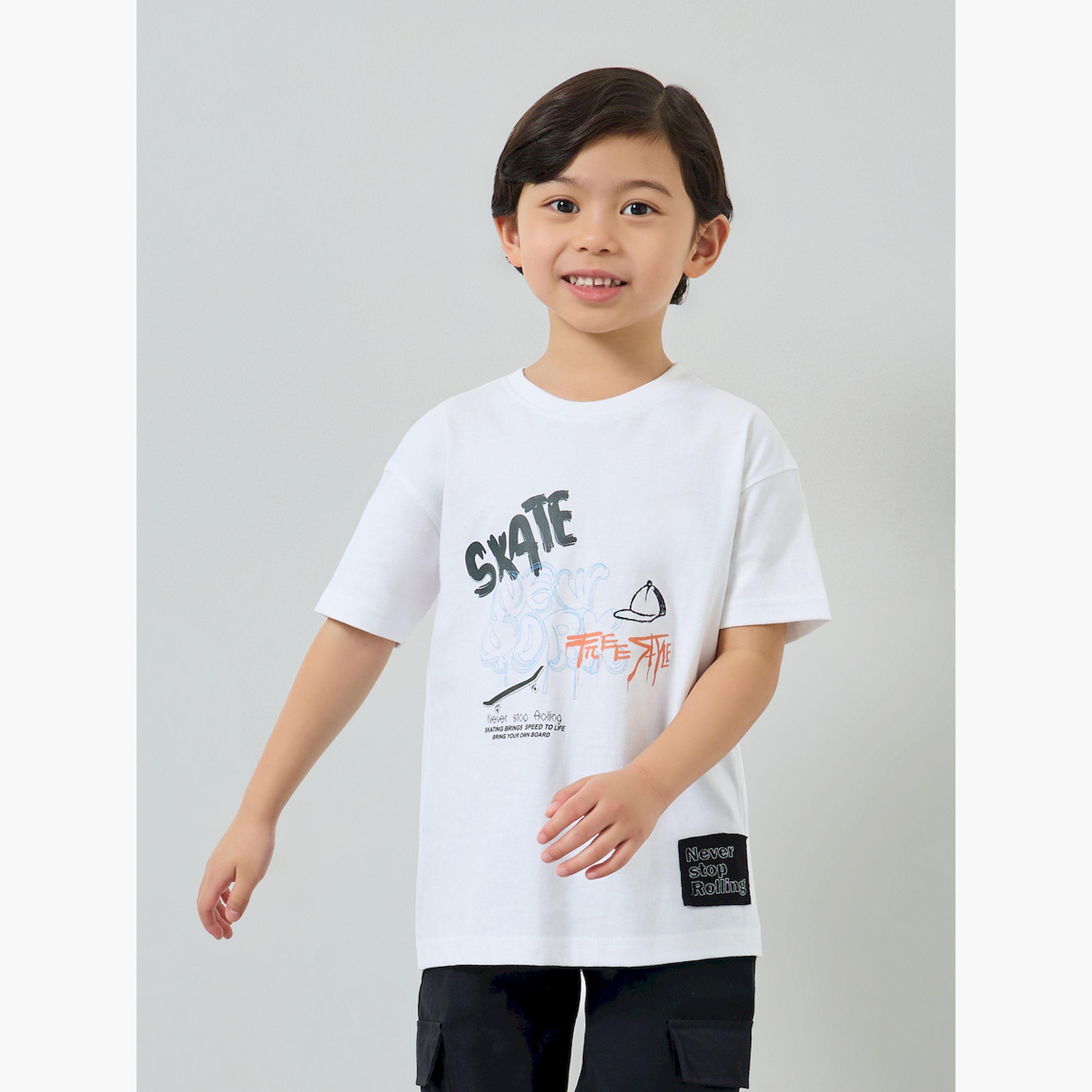 Styli Boys Oversized T-Shirt with Graffiti Print-boys-clothing-tshirtsandpolos-image-1