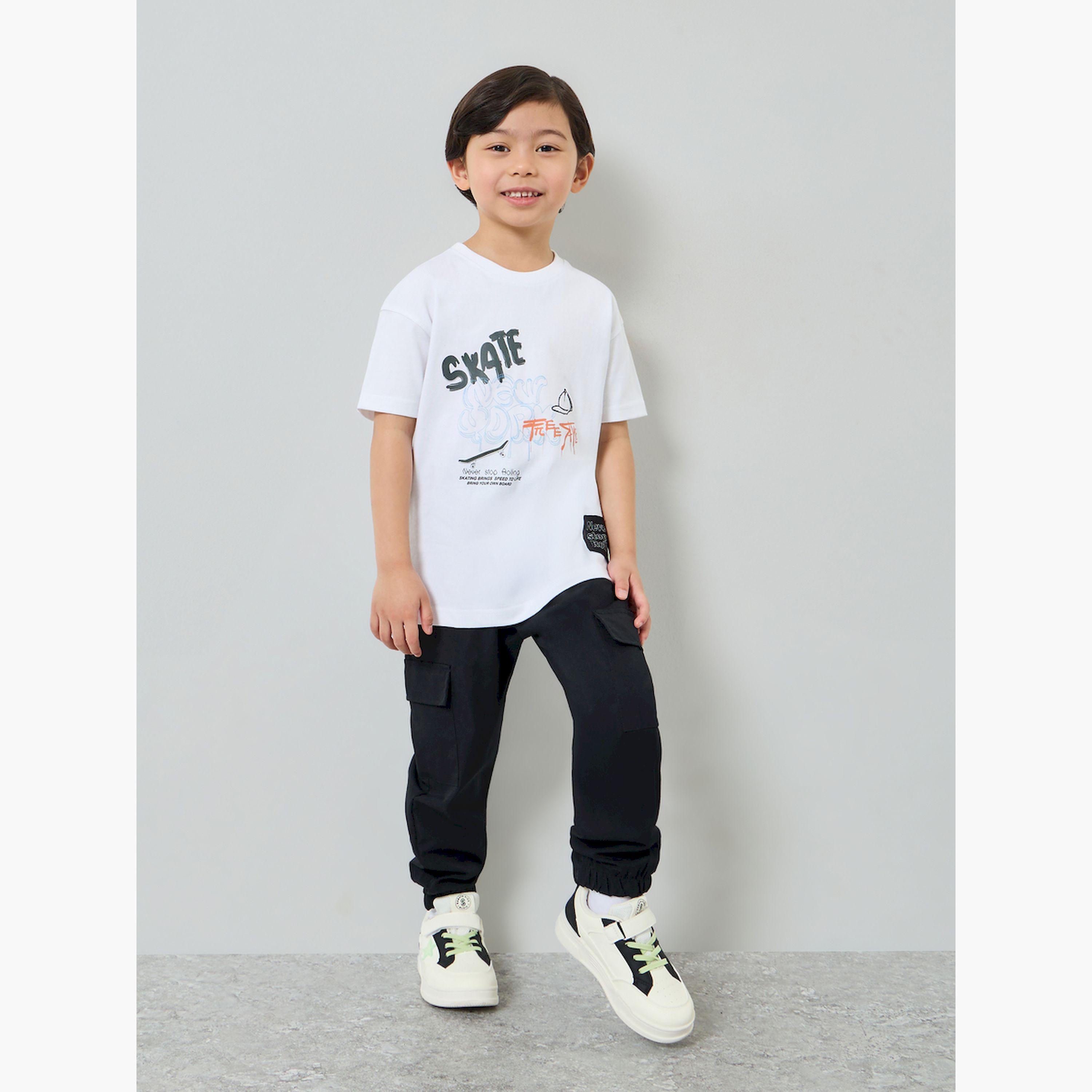Styli Boys Oversized T-Shirt with Graffiti Print-boys-clothing-tshirtsandpolos-image-2