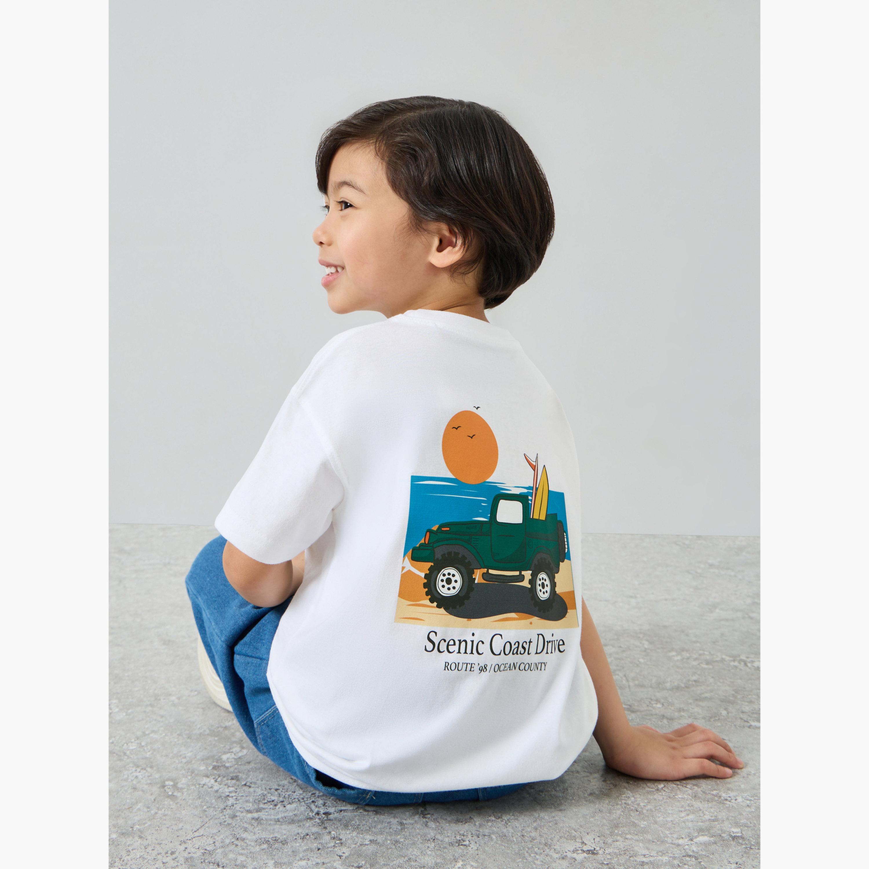 Styli Kids Graphic Print Oversized T-Shirt and Joggers Set-boys-clothing-tshirtsandpolos-image-3