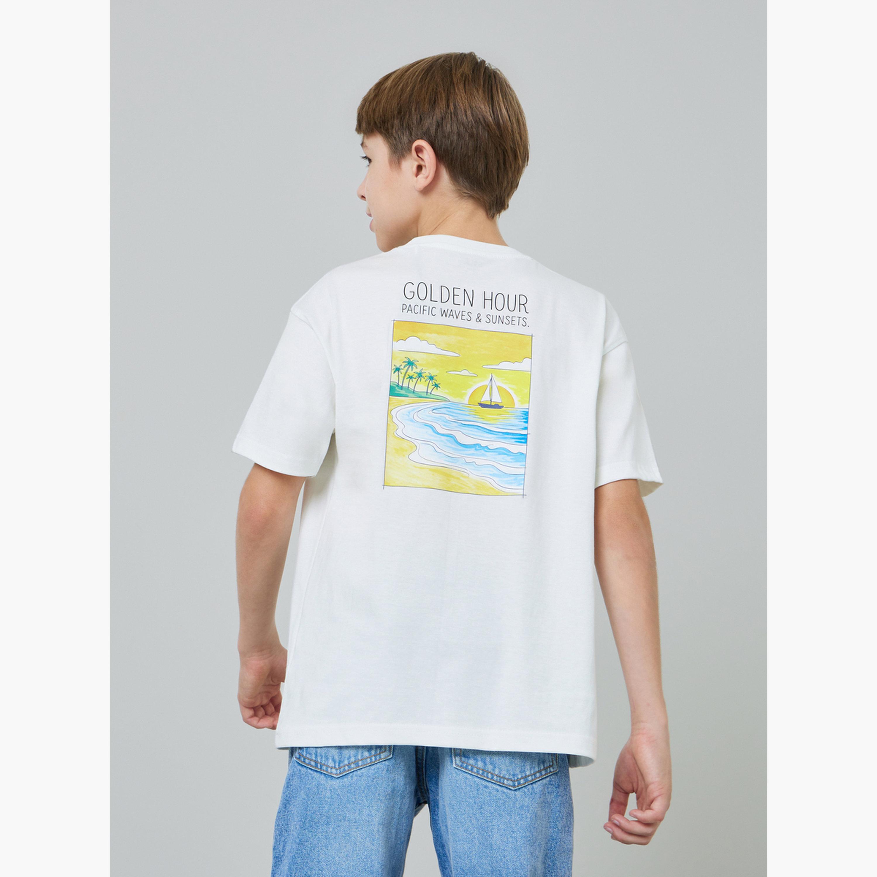 Styli Kids Graphic Print Oversized T-Shirt and Jeans Set-boys-clothing-tshirtsandpolos-image-3