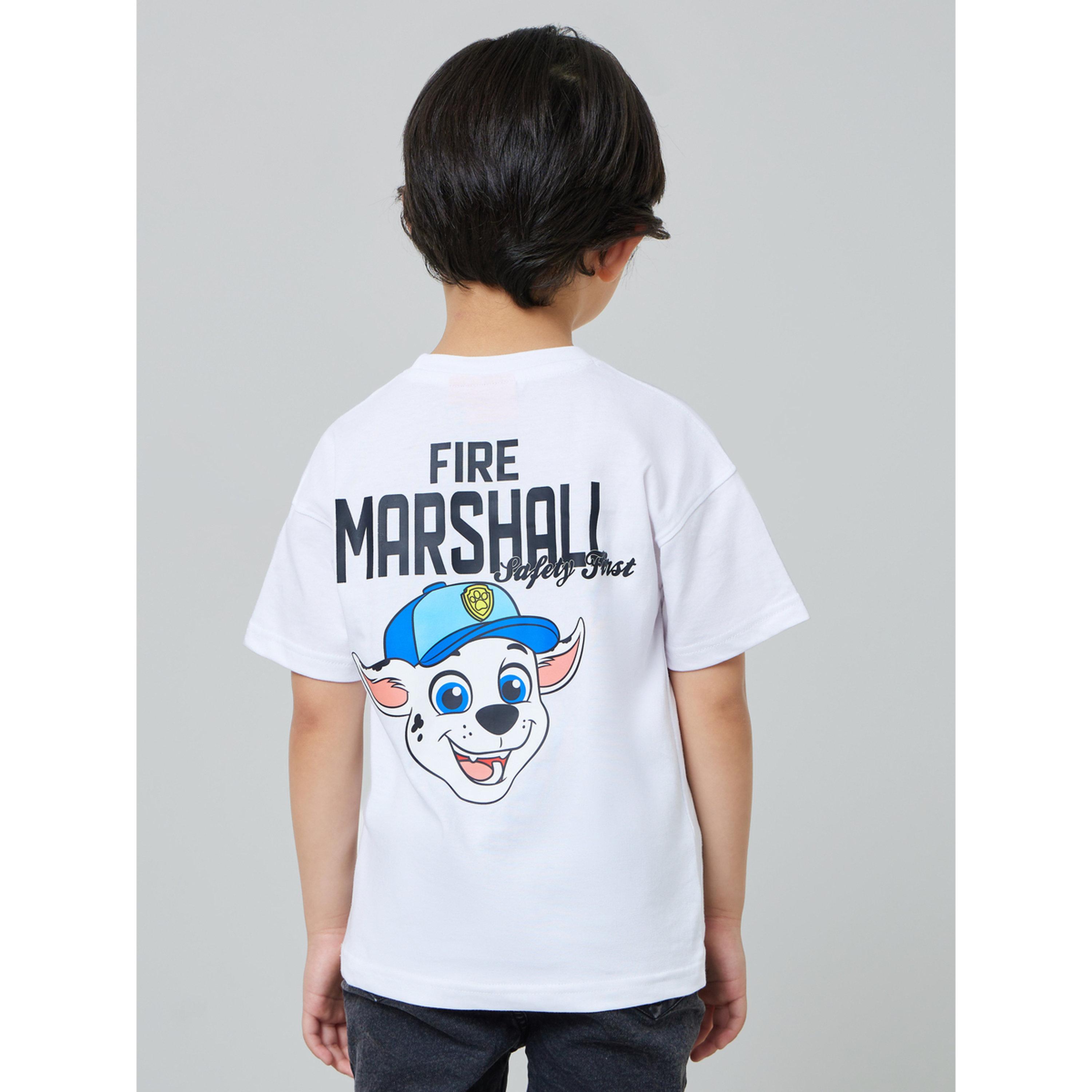 تيشيرت بقصة مريحة وأكمام قصيرة وطبعة جرافيك باو باترول للأولاد-boys-clothing-tshirtsandpolos-image-4