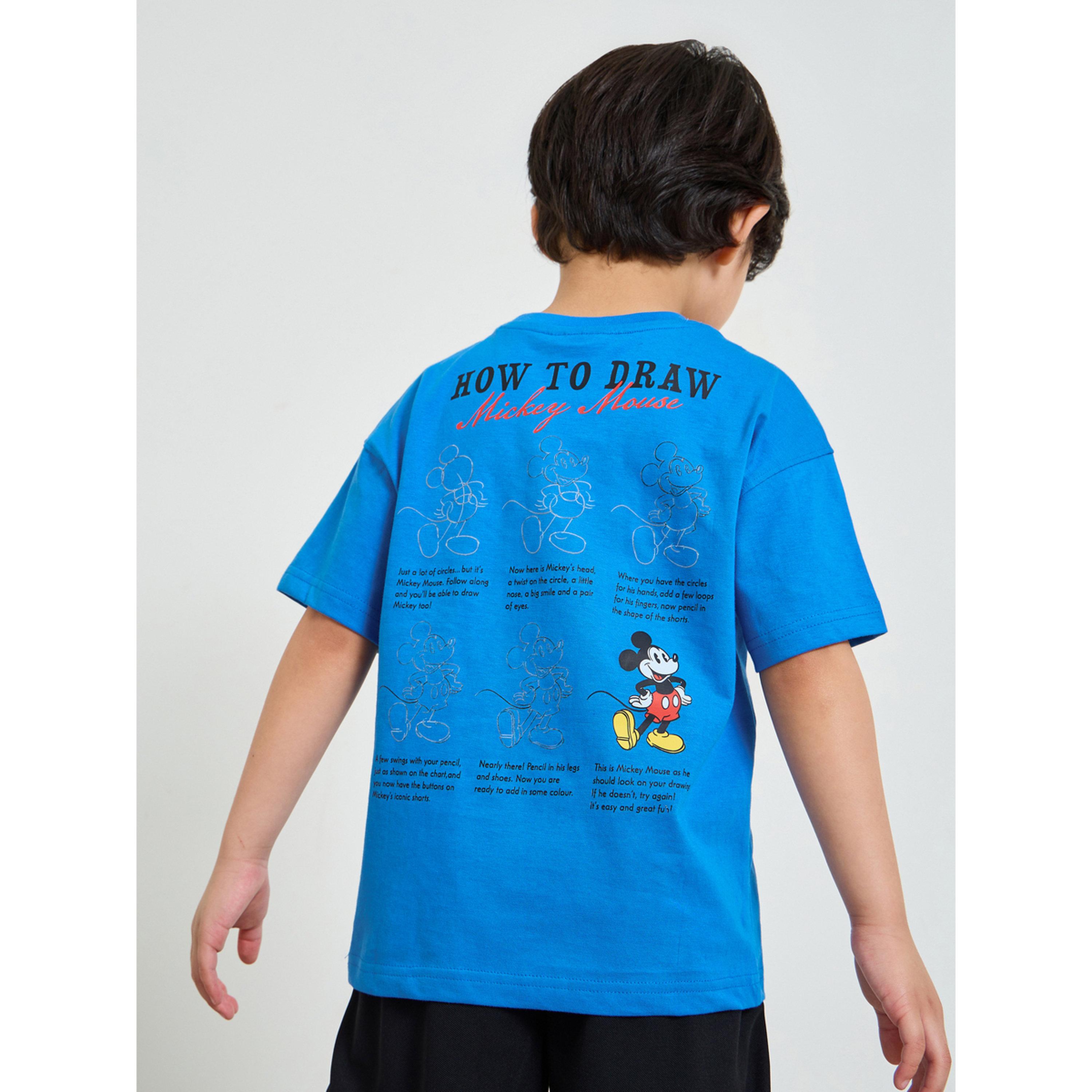 تيشيرت واسع بطبعة ميكي ماوس للأولاد-boys-clothing-tshirtsandpolos-image-3