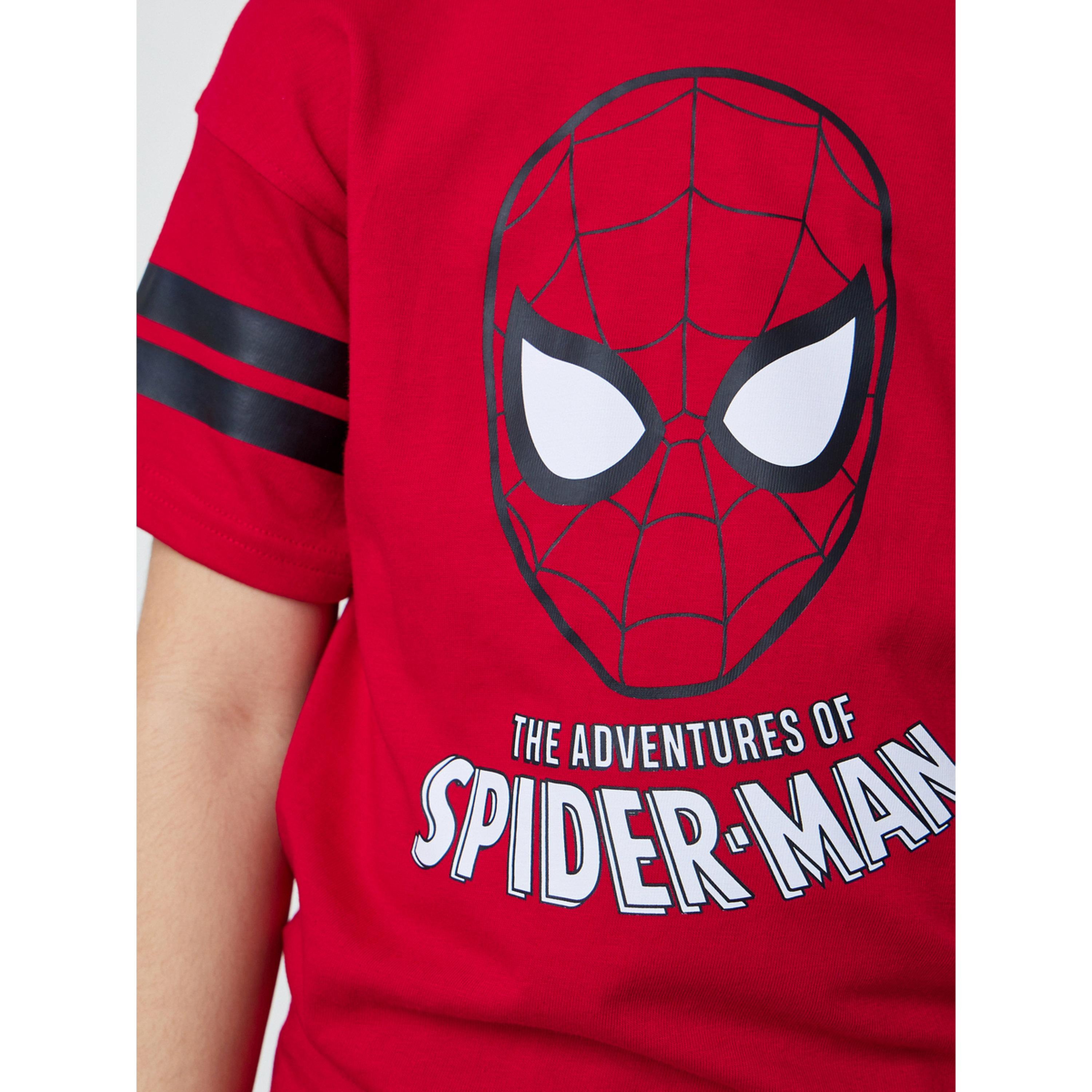 Styli Boys Red Cotton Spider Man Graphic Round Neck T-Shirt-boys-clothing-tshirtsandpolos-image-5