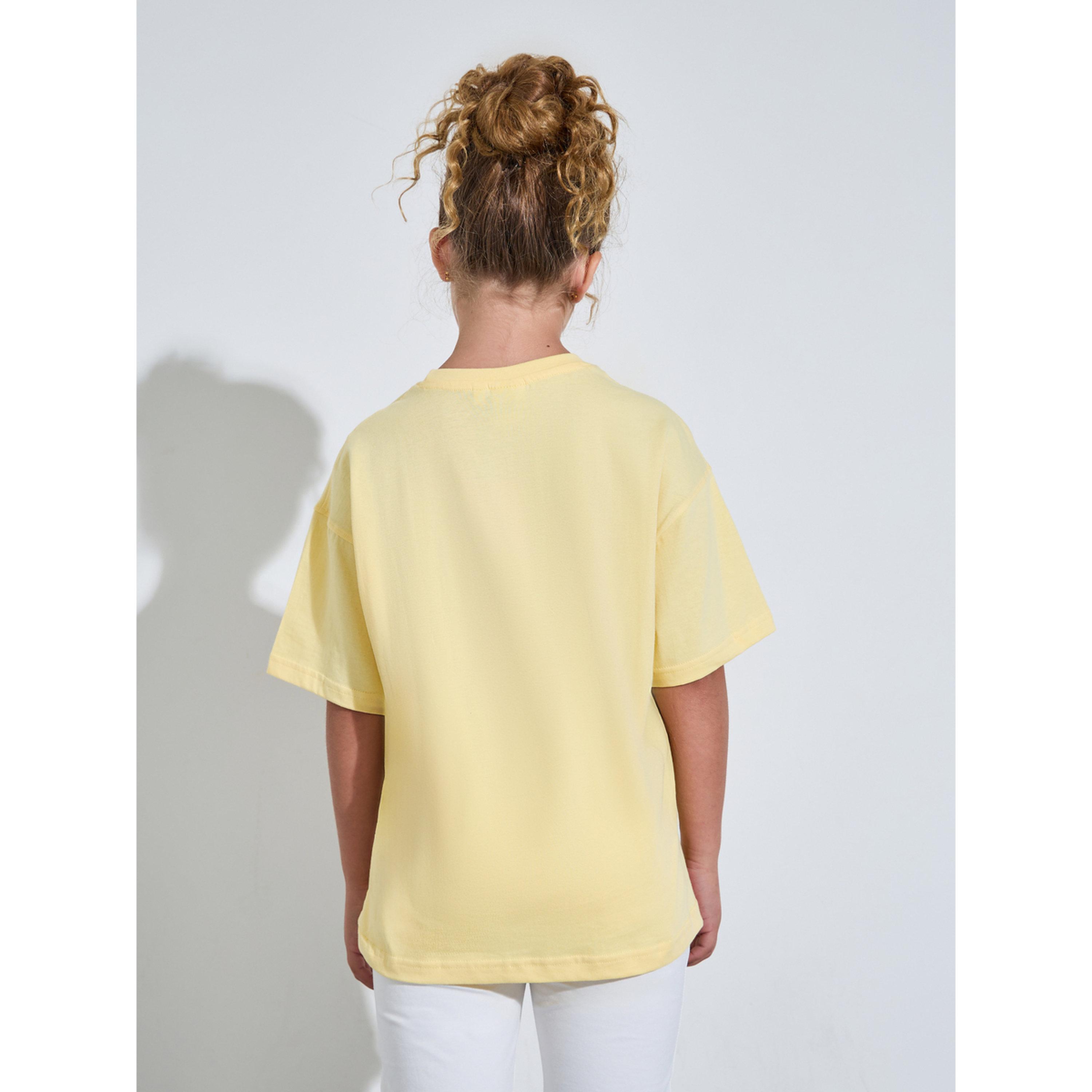 Styli Teen Girls Yellow Hello Kitty Print Oversized T-Shirt-girls-clothing-tshirts-image-3