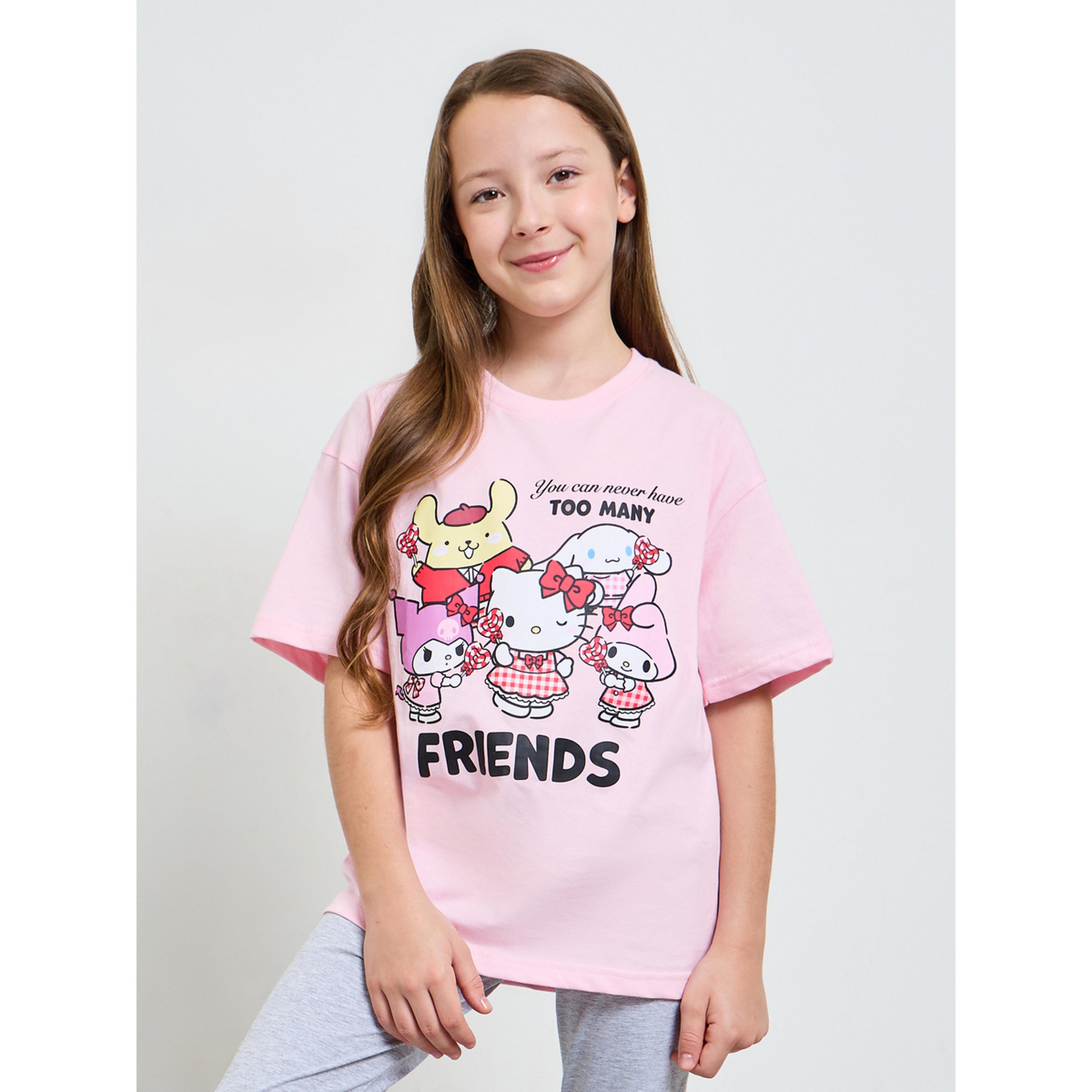 تيشيرت قطن بطبعة هالو كيتي للبنات-girls-clothing-tshirts-image-1