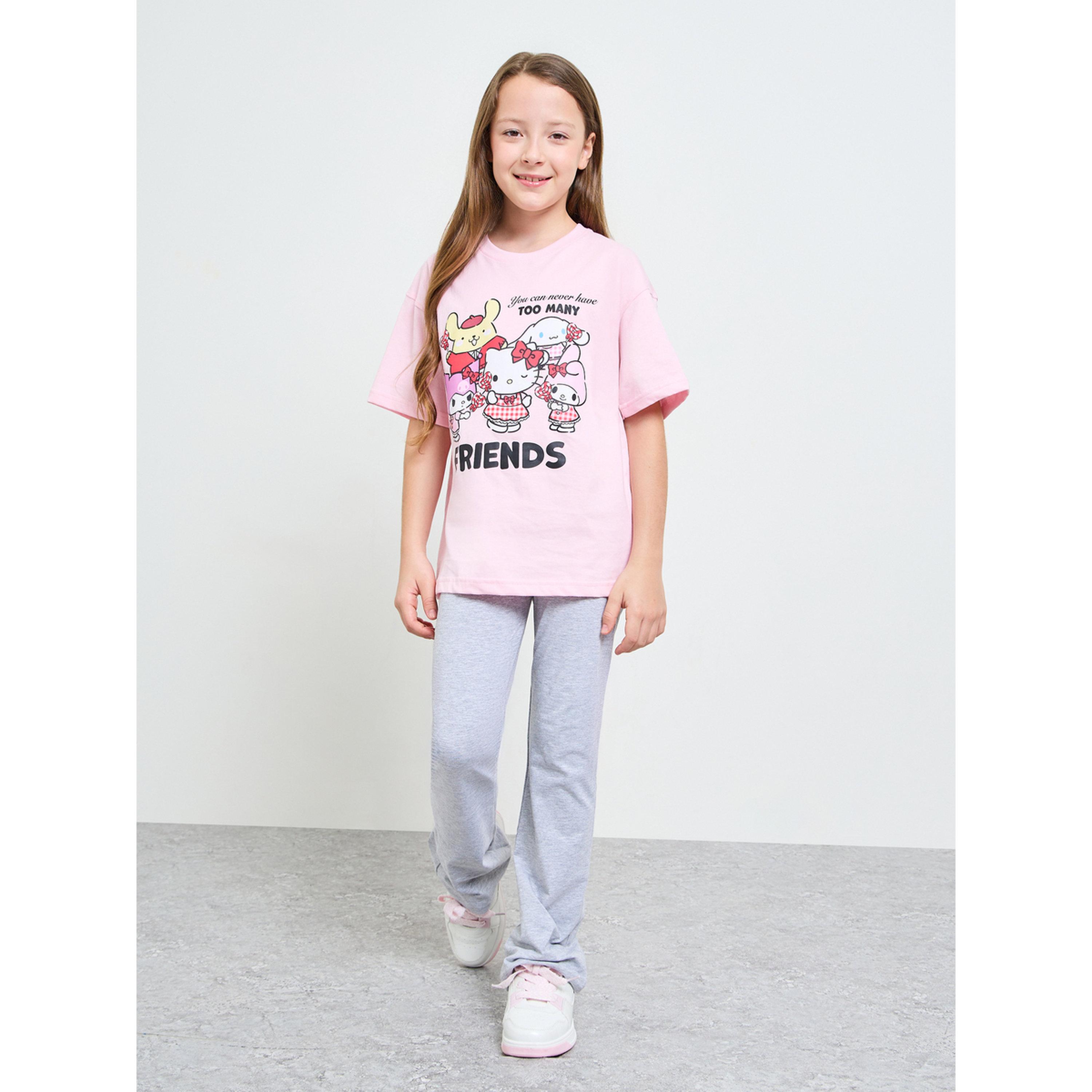 تيشيرت قطن بطبعة هالو كيتي للبنات-girls-clothing-tshirts-image-2