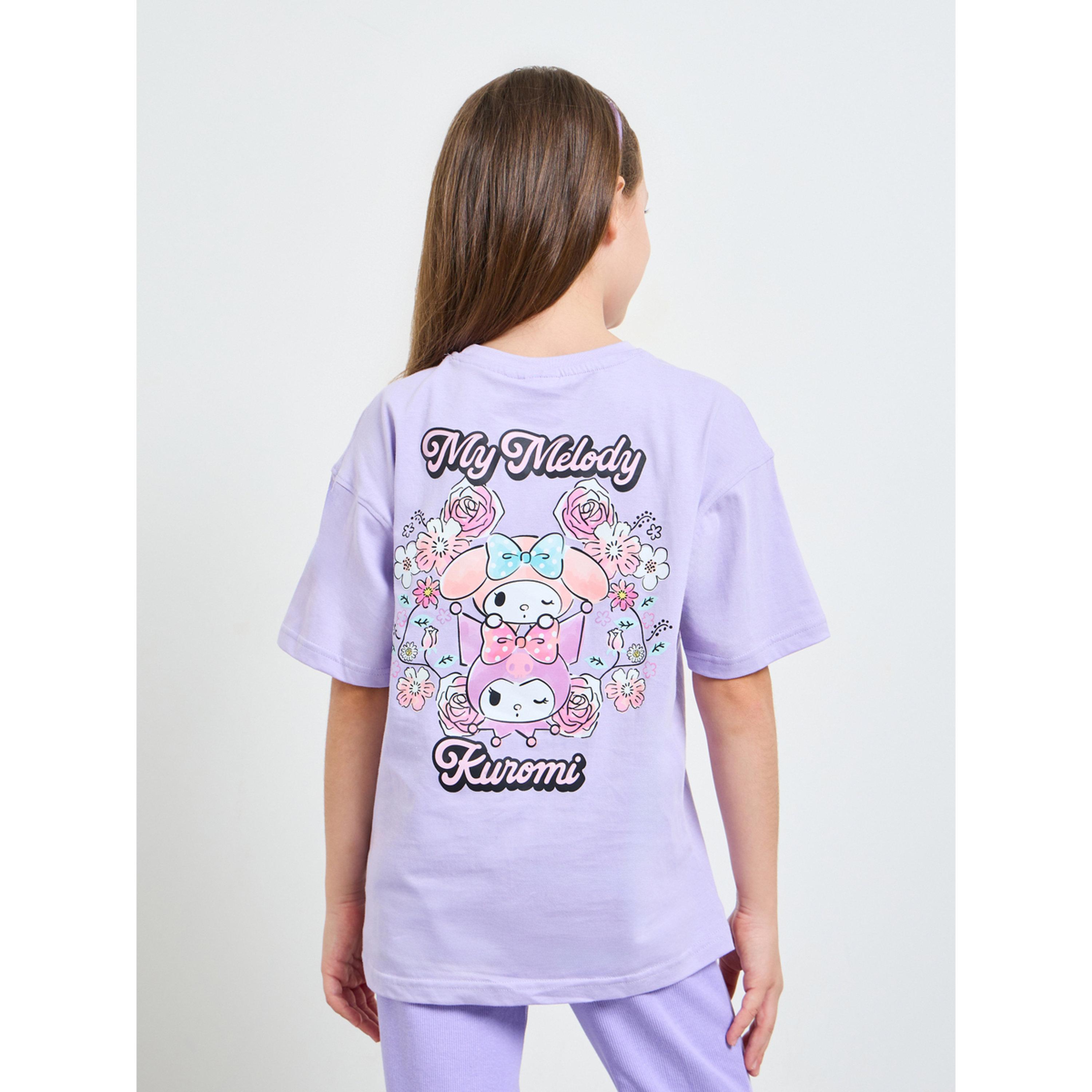 Styli Teen Girls Lilac Graphic Print Oversized T-Shirt-girls-clothing-tshirts-image-4