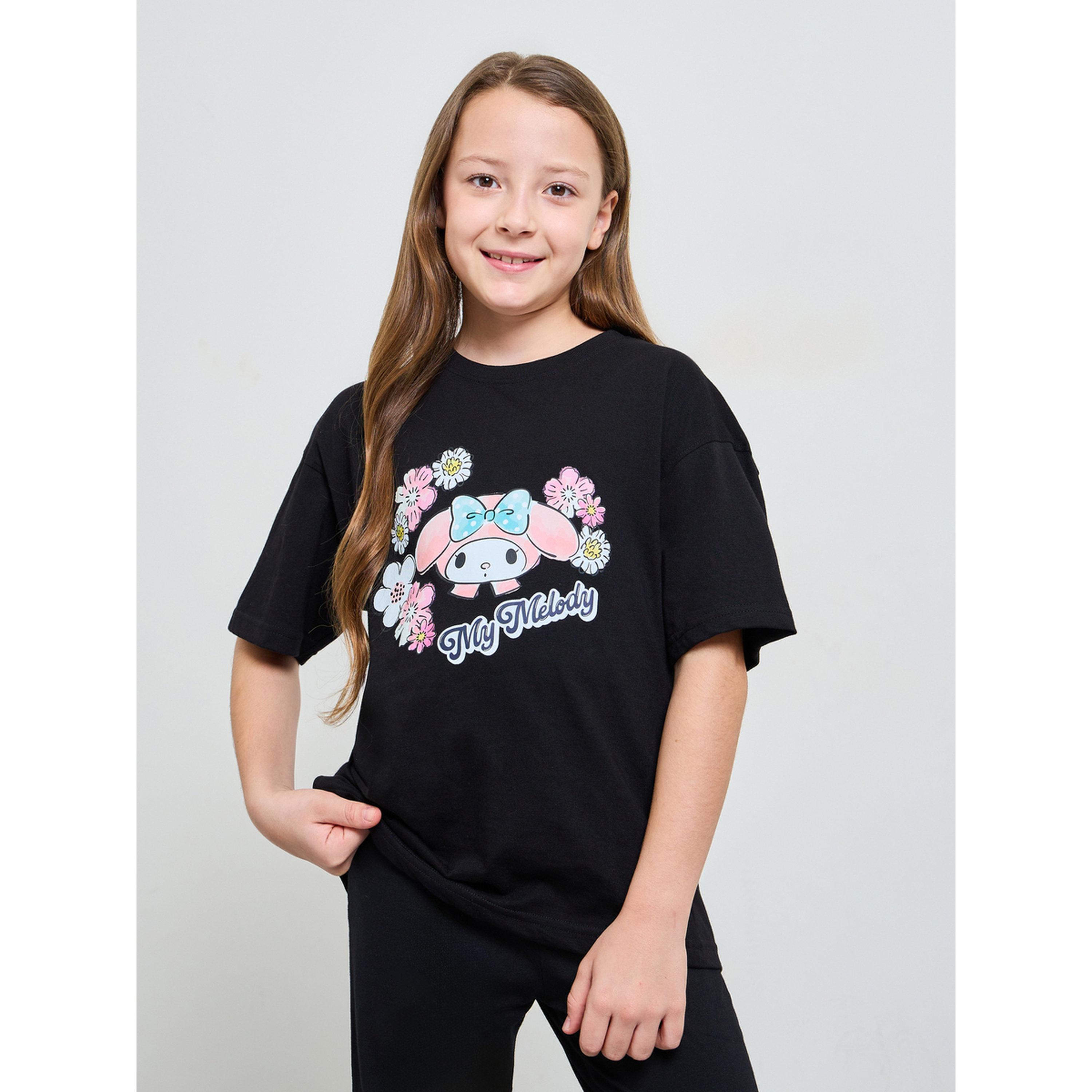 Styli Teen Girls Black Graphic Print Oversized T-Shirt-girls-clothing-tshirts-image-1