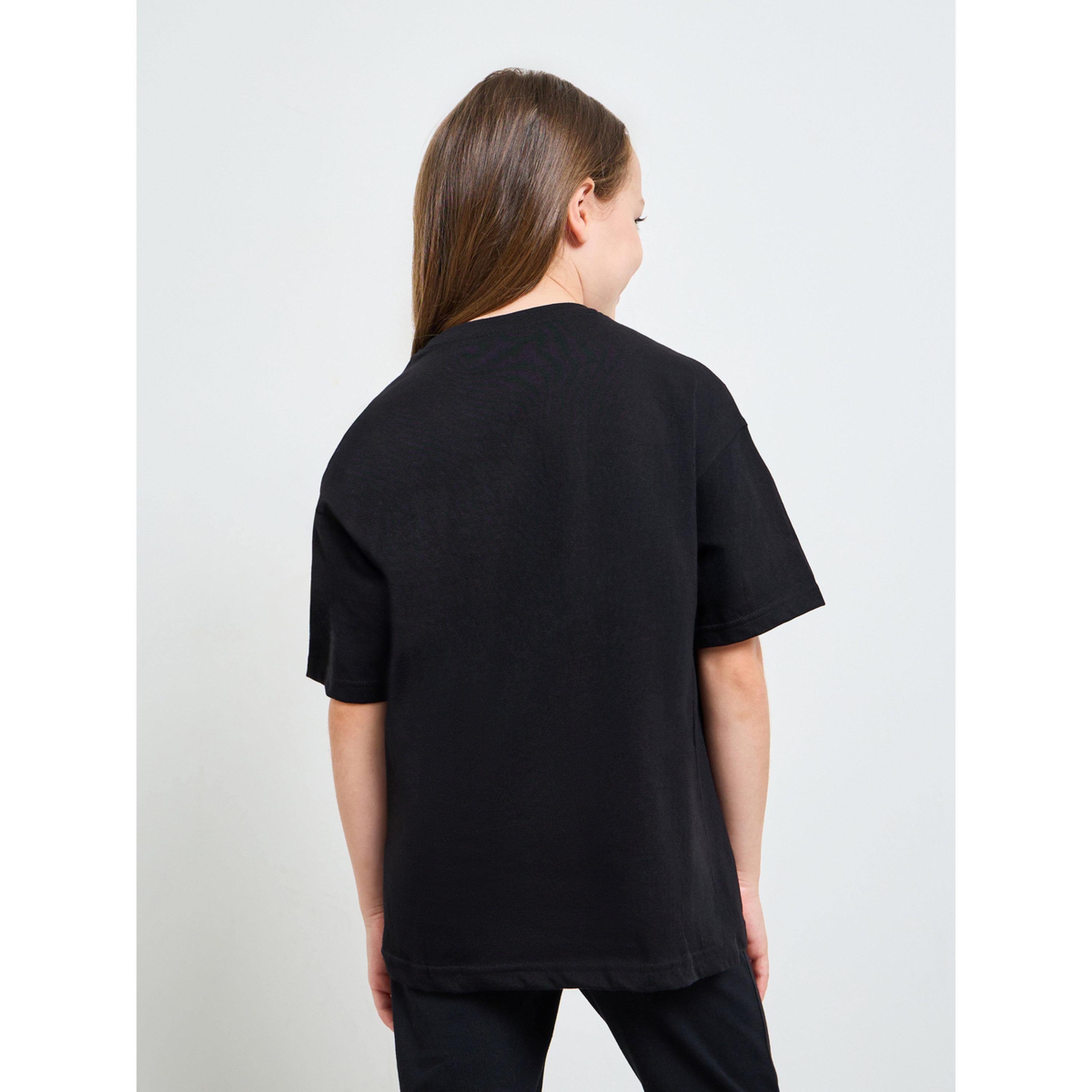 Styli Teen Girls Black Graphic Print Oversized T-Shirt-girls-clothing-tshirts-image-3