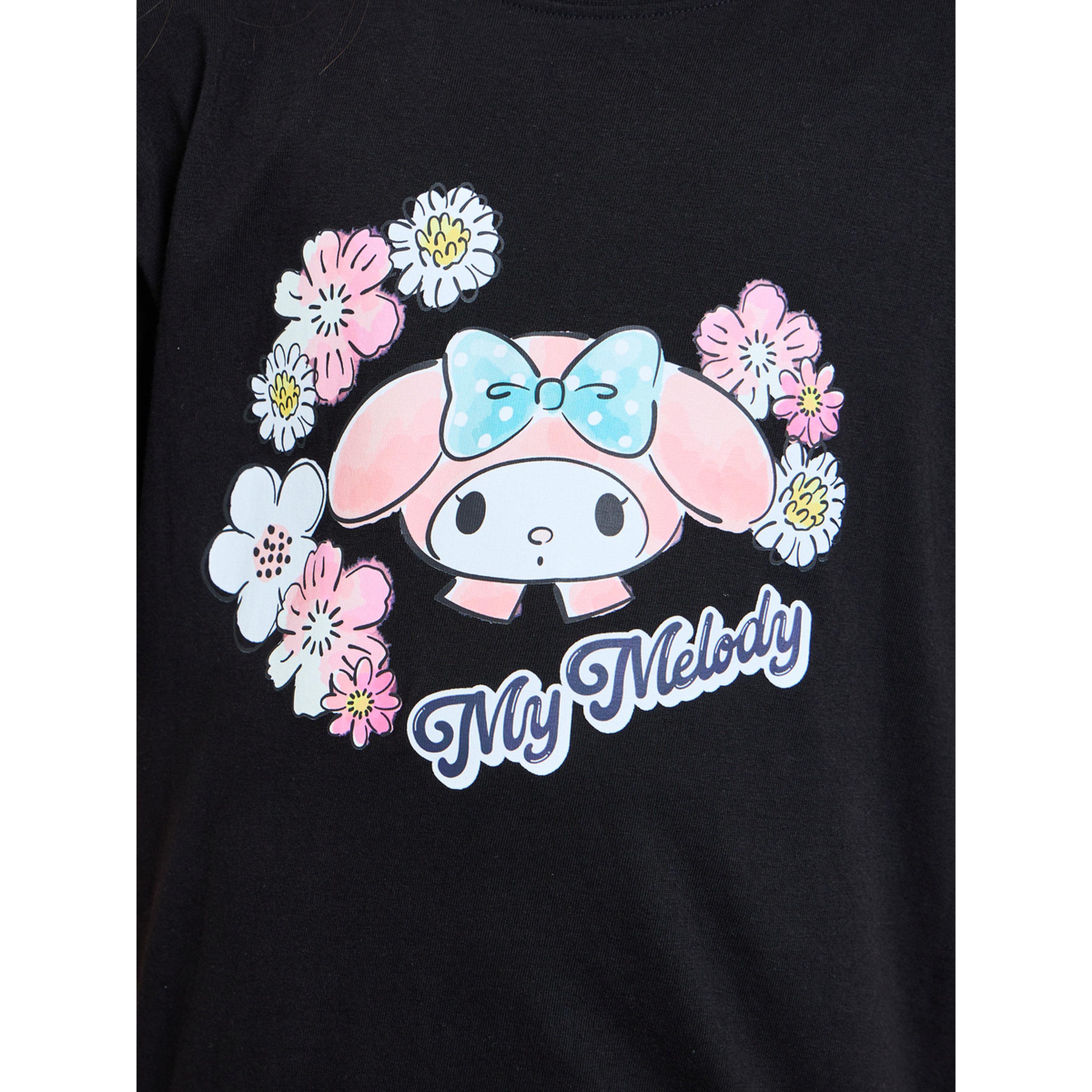 Styli Teen Girls Black Graphic Print Oversized T-Shirt-girls-clothing-tshirts-image-4