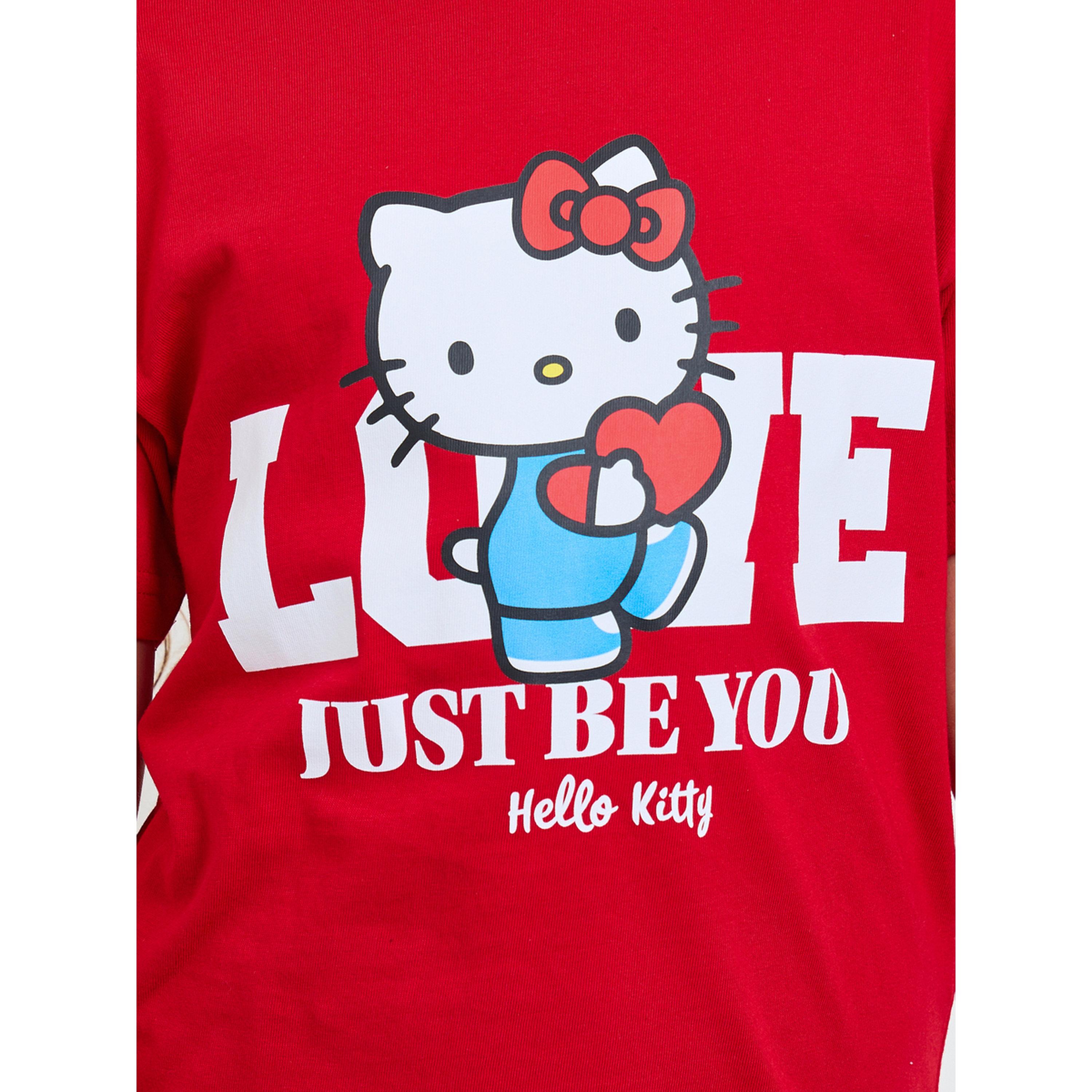 تيشيرت قطن بطبعة جرافيك هالو كيتي للبنات-girls-clothing-tshirts-image-4