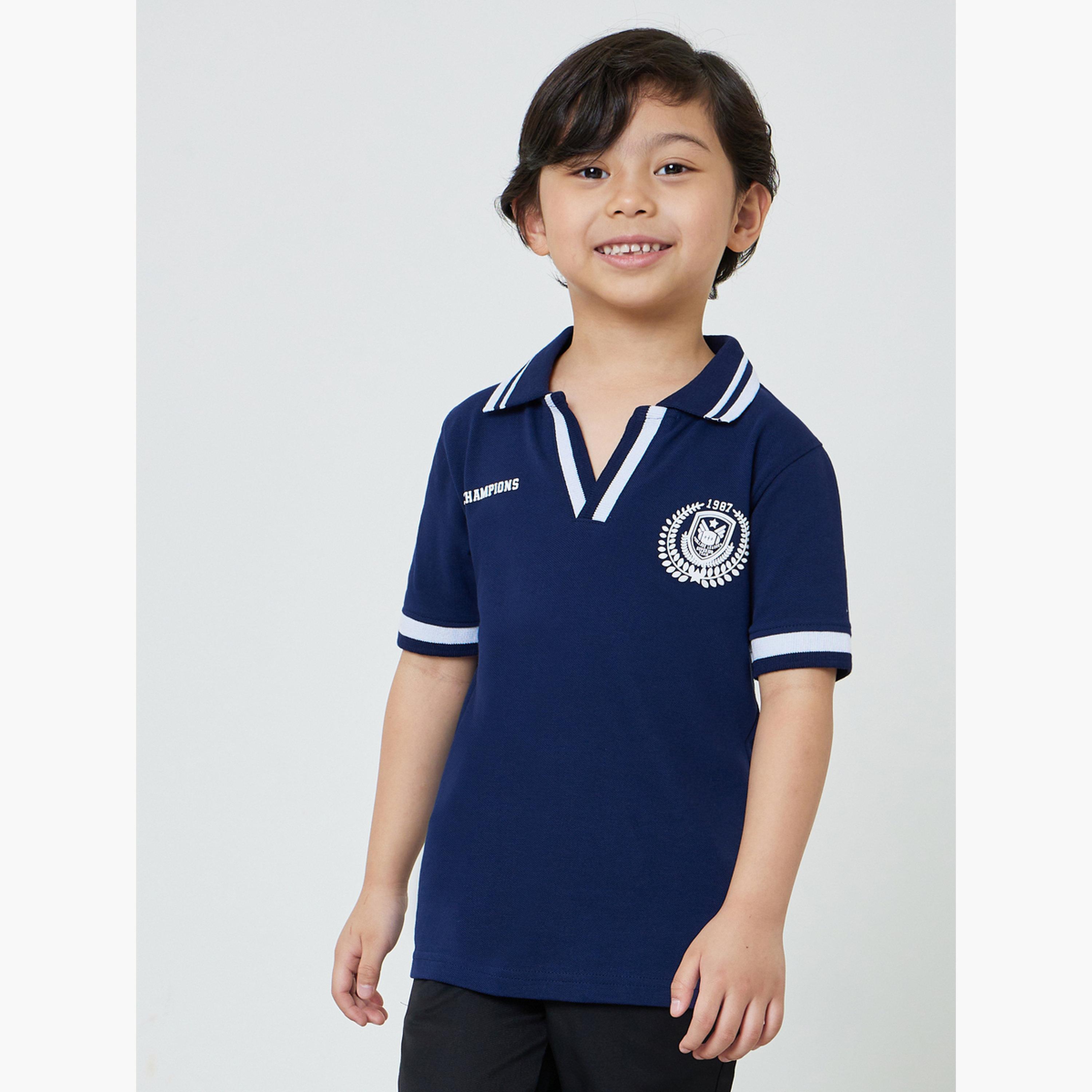 Styli Boys Contrast Rib Polo T-Shirt-boys-clothing-tshirtsandpolos-image-1