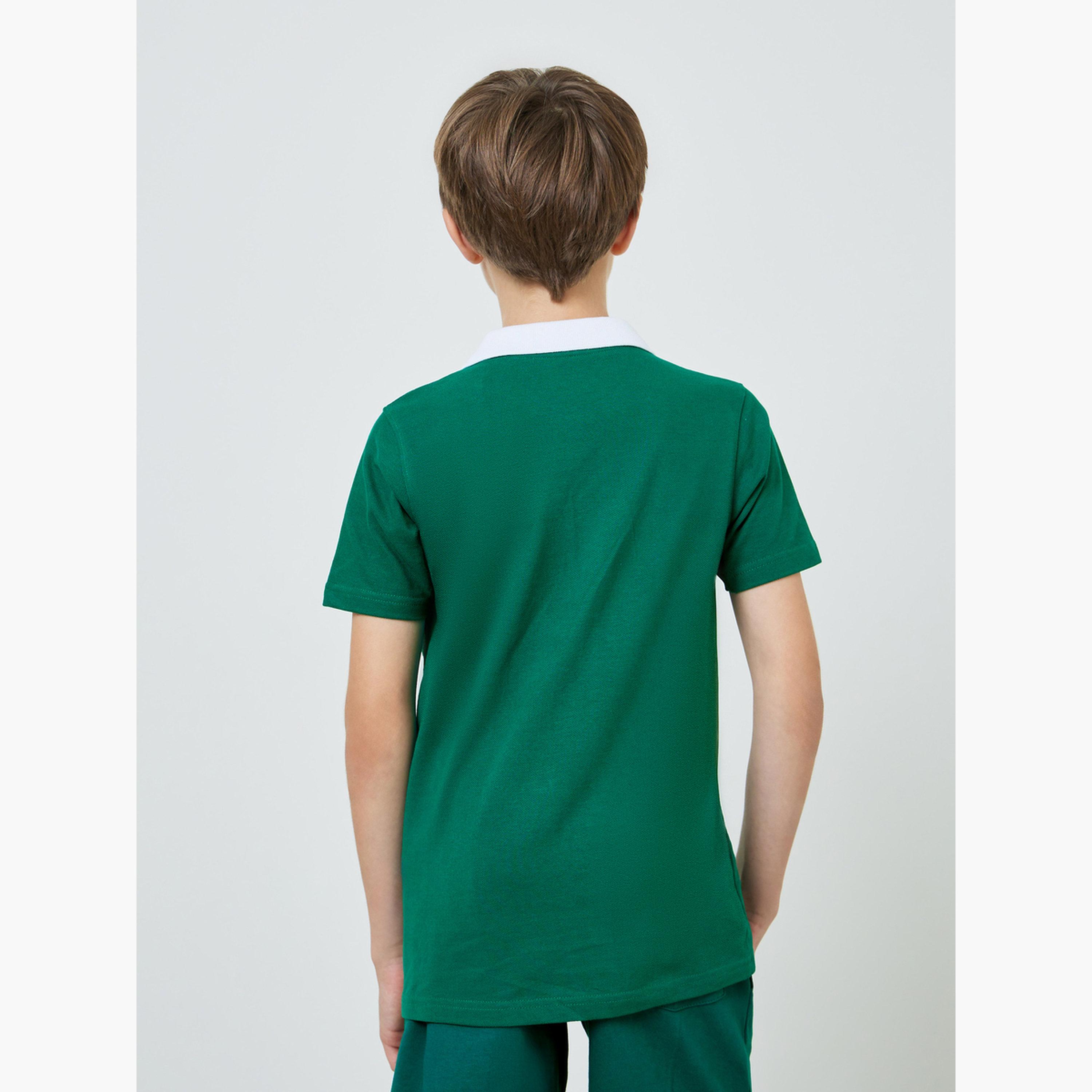 Styli Teen Boys Text Print Cotton Polo T-Shirt-boys-clothing-tshirtsandpolos-image-3